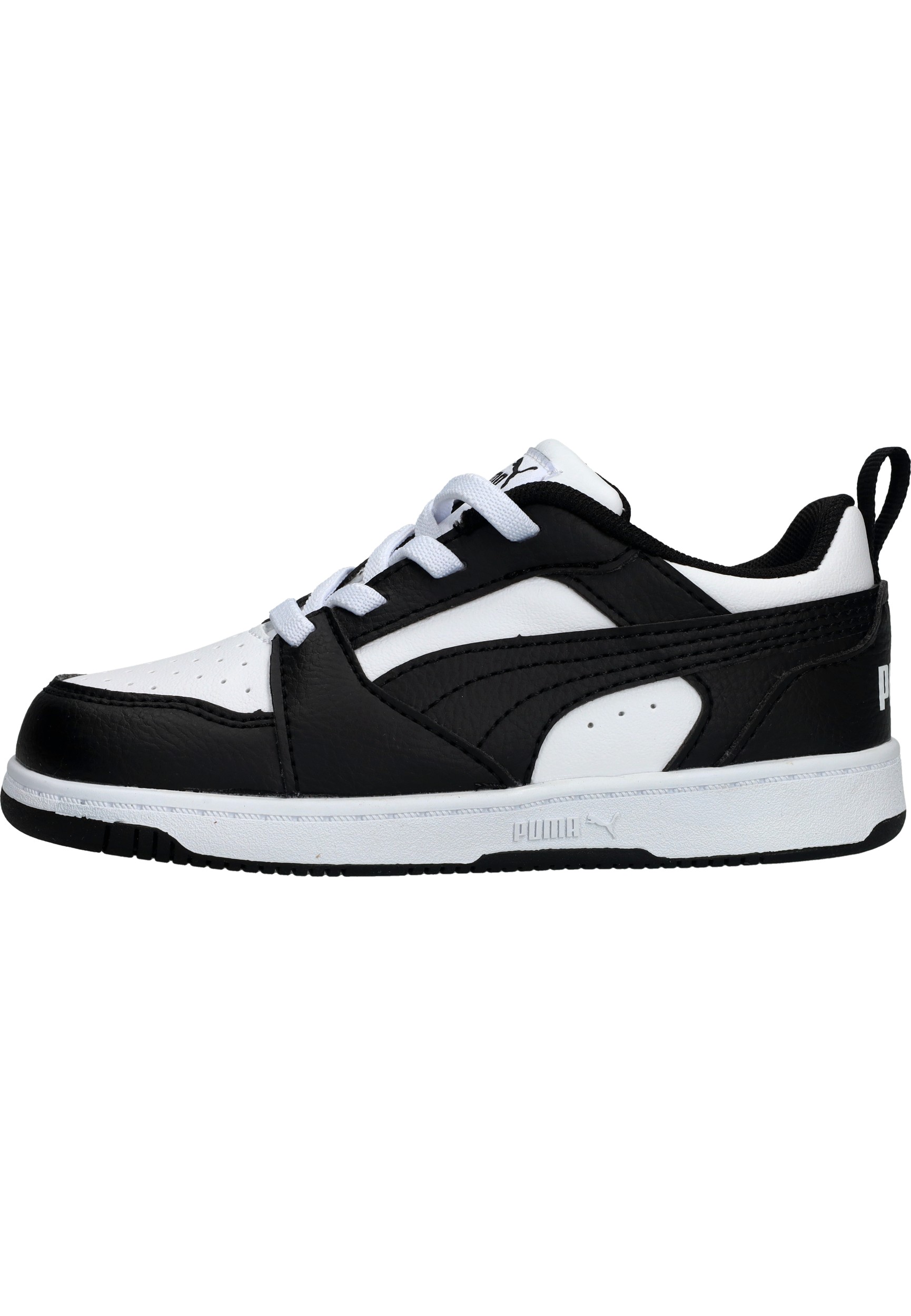 Puma Rebound V6 Lo Sneaker Jongens Wit/Zilver