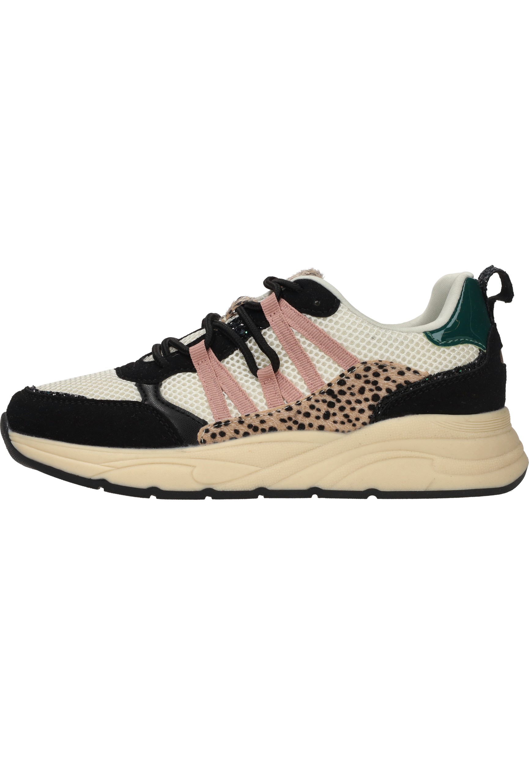 POSH By Poelman Sneaker Dames Zwart/Beige/Multi