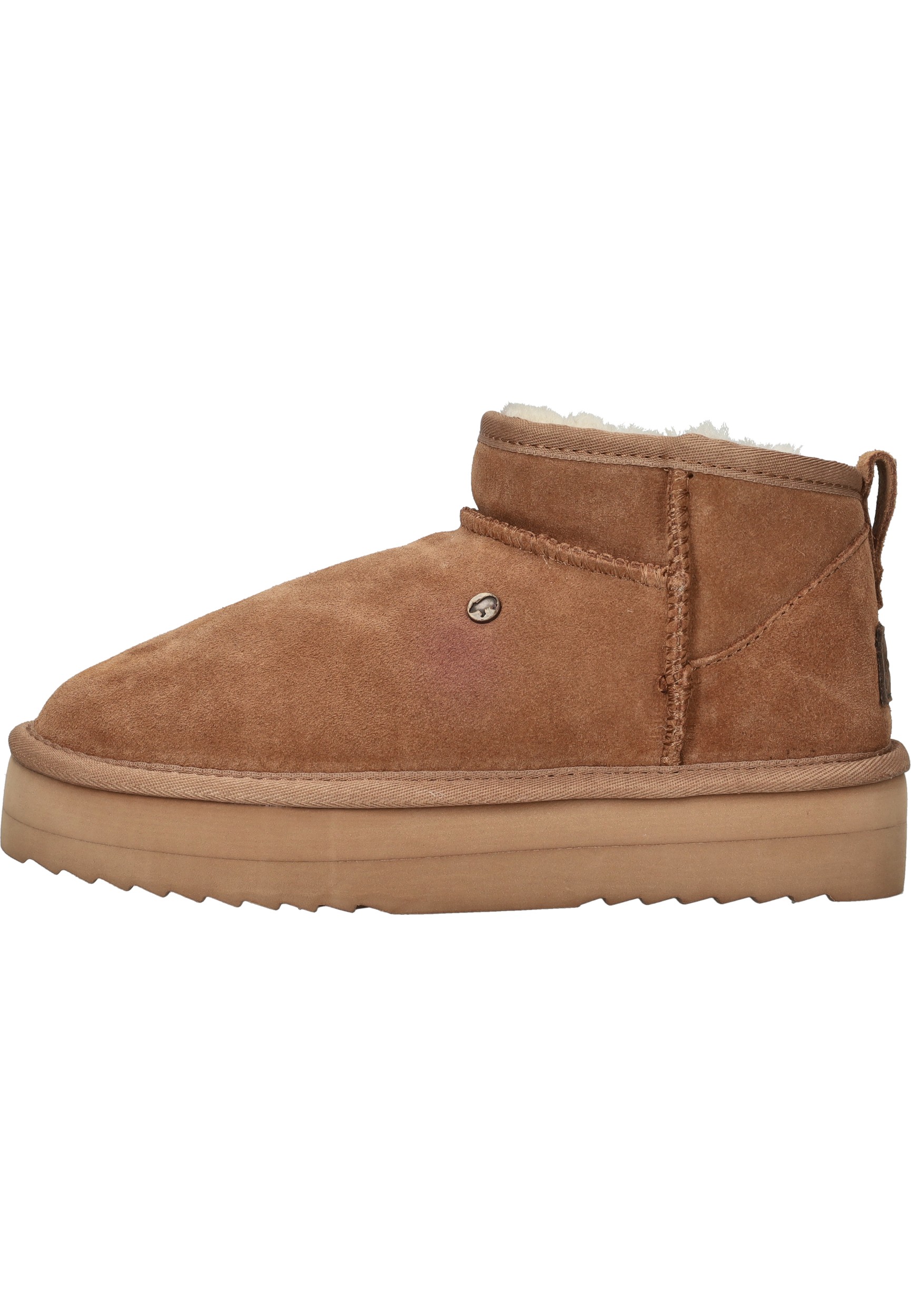 Warmbat Durack Women Suede Boot Dames Laarzen - Cognac - Maat 39