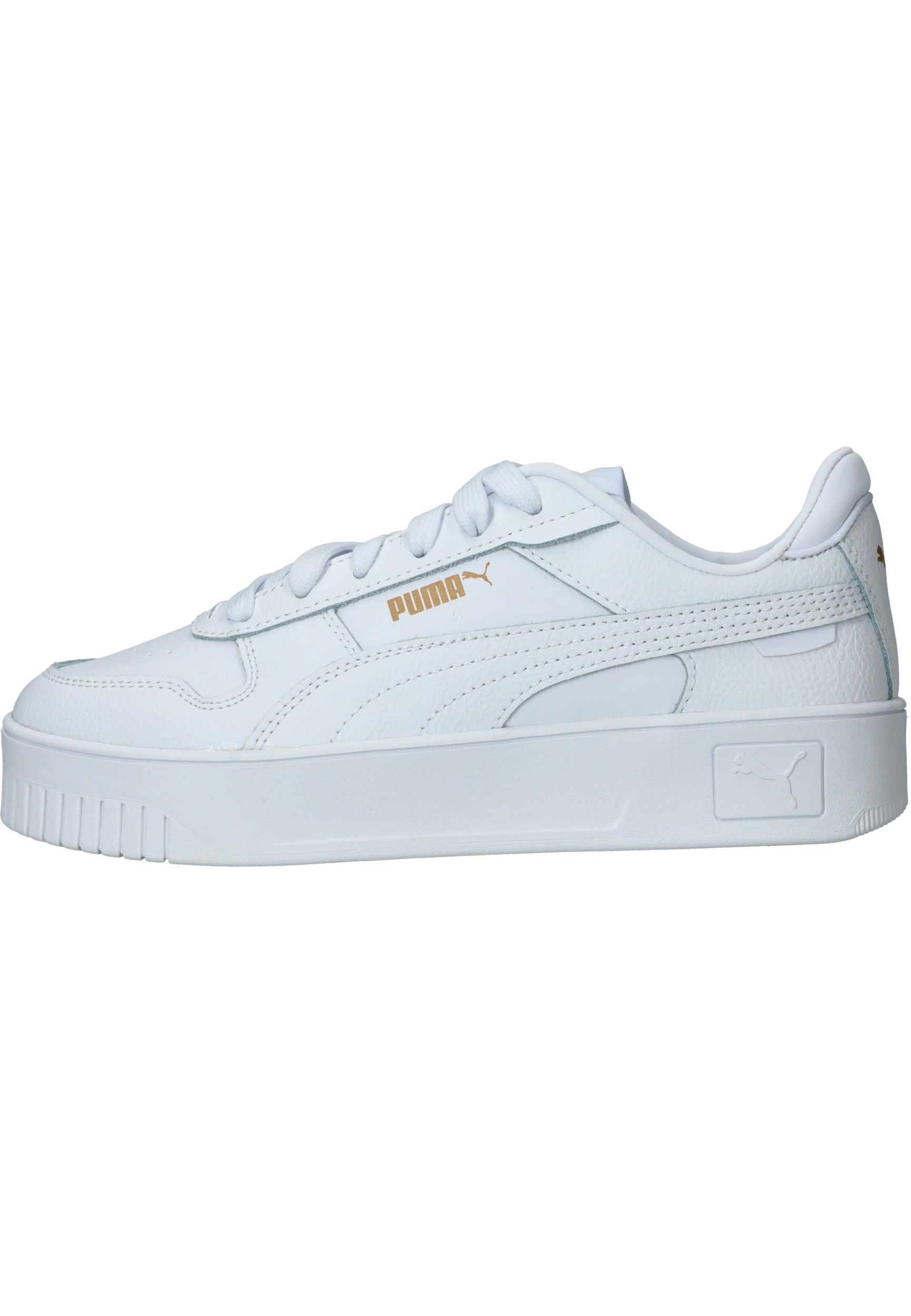PUMA Carina Street Dames Sneakers - White/Gold - Maat 39