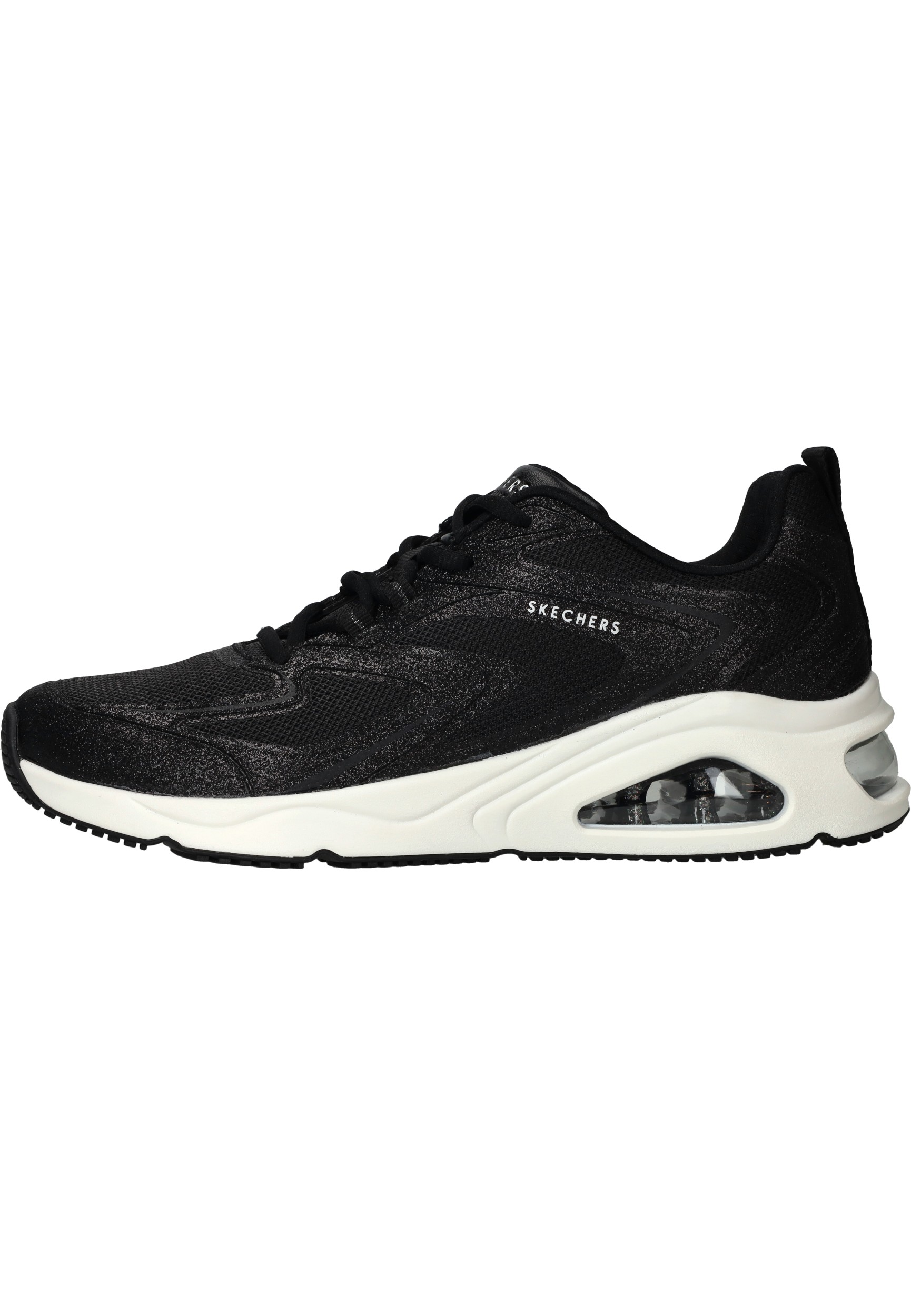 Skechers Tres Air Uno Glit Airy Sneakers Dames Zwart