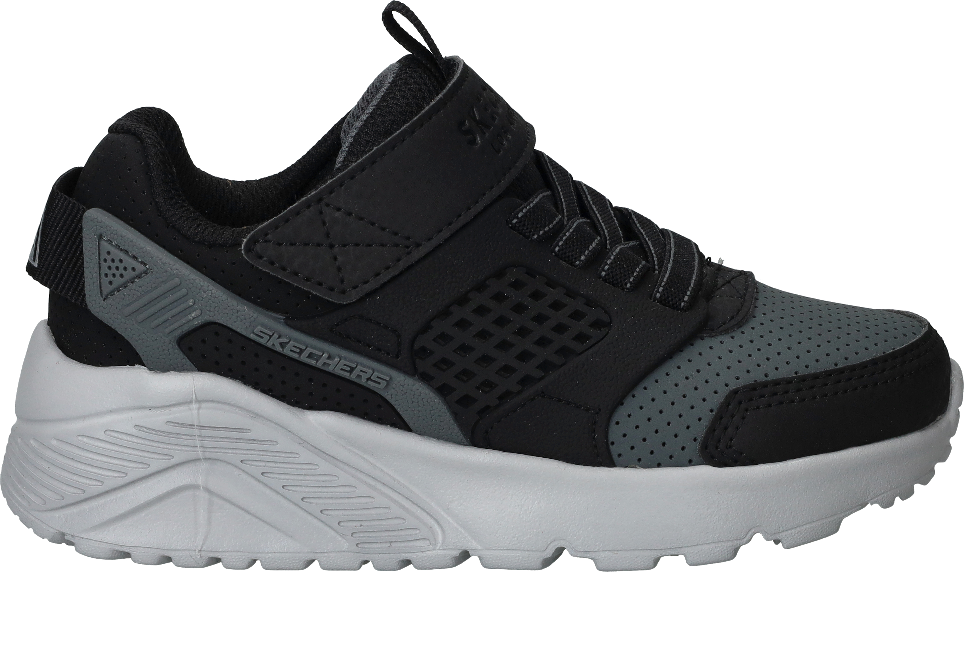 Skechers Uno Lite Gridstill Sneakers Jongens Zwart