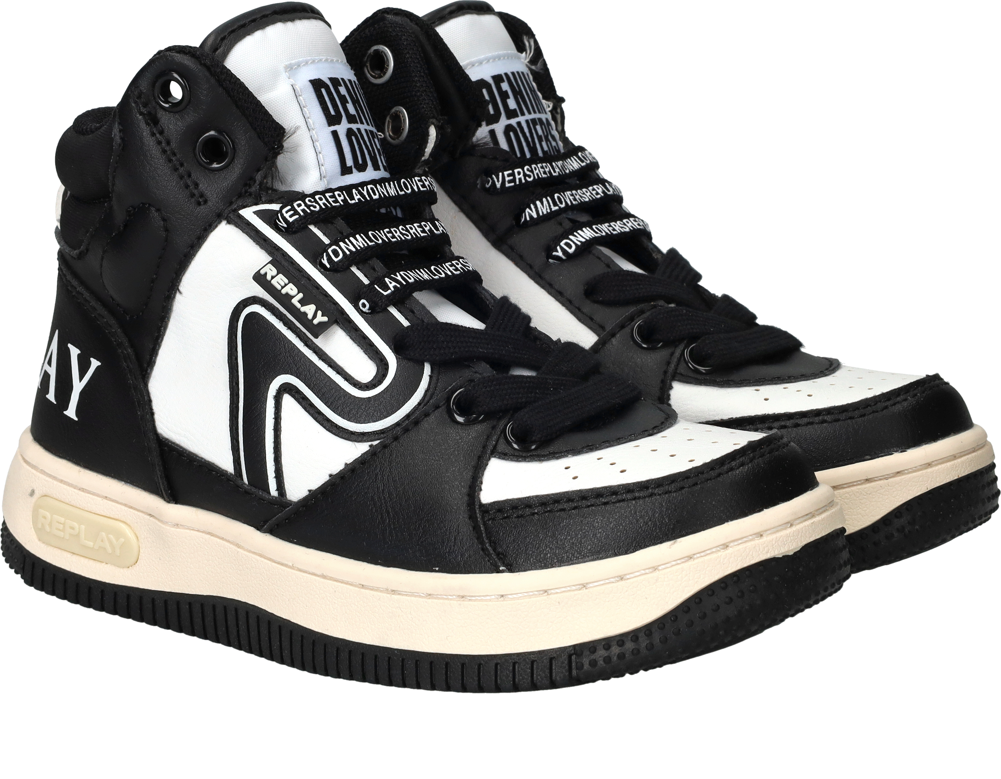 Replay Epic Jr MID 4 Sneakers Jongens Zwart