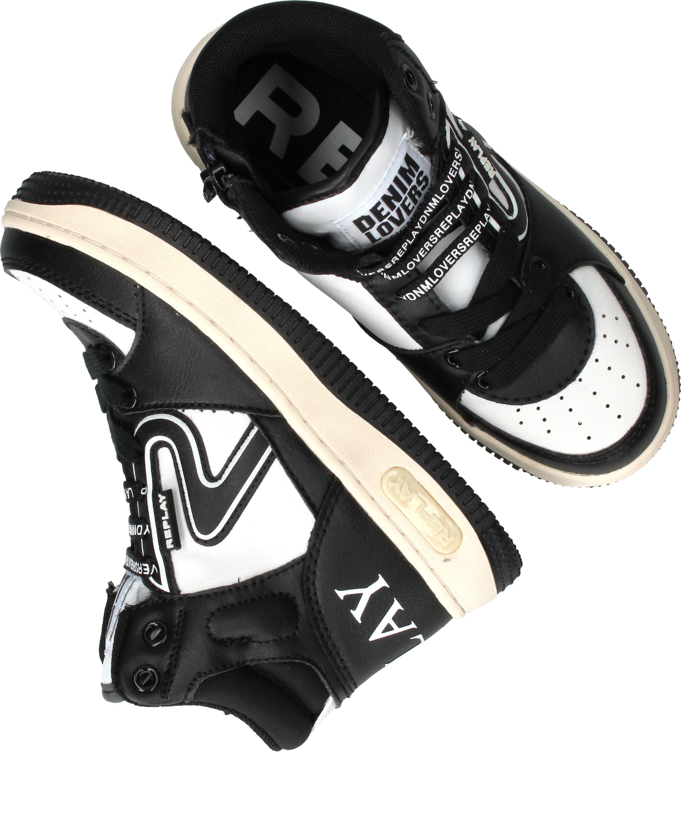 Replay Epic Jr MID 4 Sneakers Jongens Zwart – foto 3
