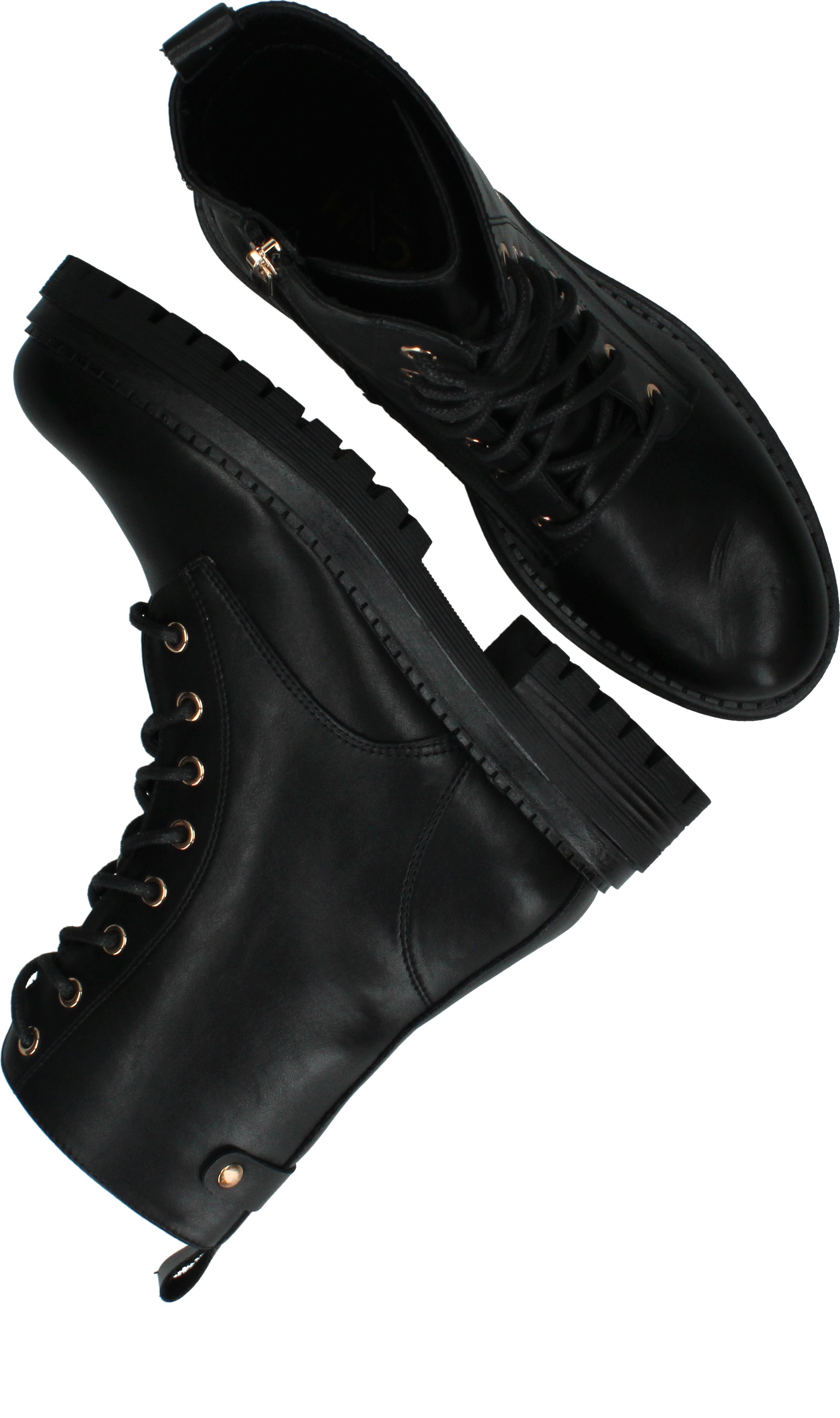 POSH By Poelman Veterboots Dames Zwart, veterboot voor dames – foto 4