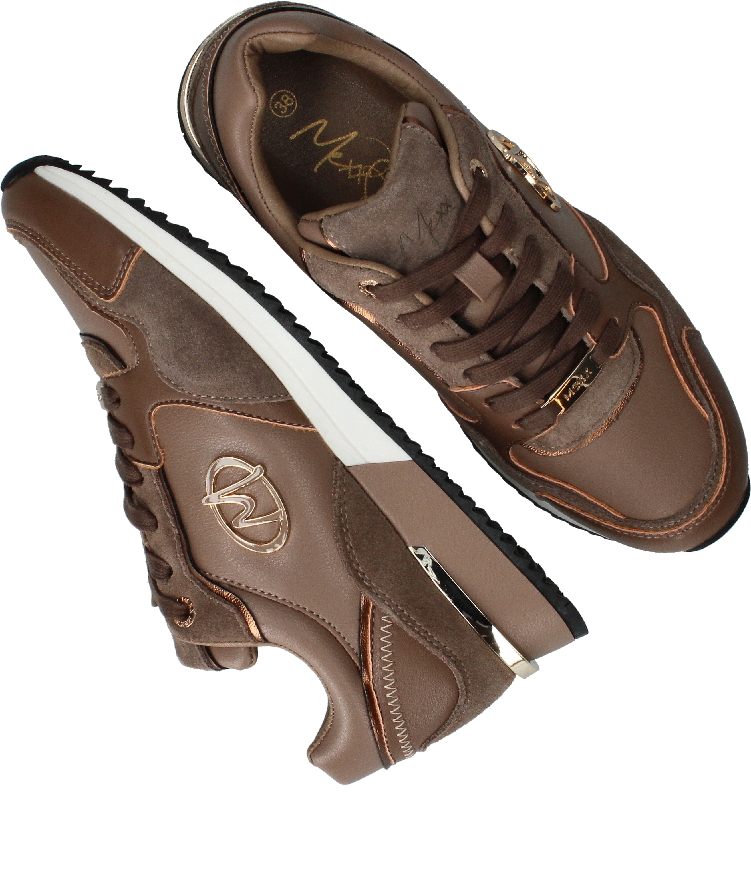 Mexx Plixy Ellen Sneakers Dames Taupe – foto 3