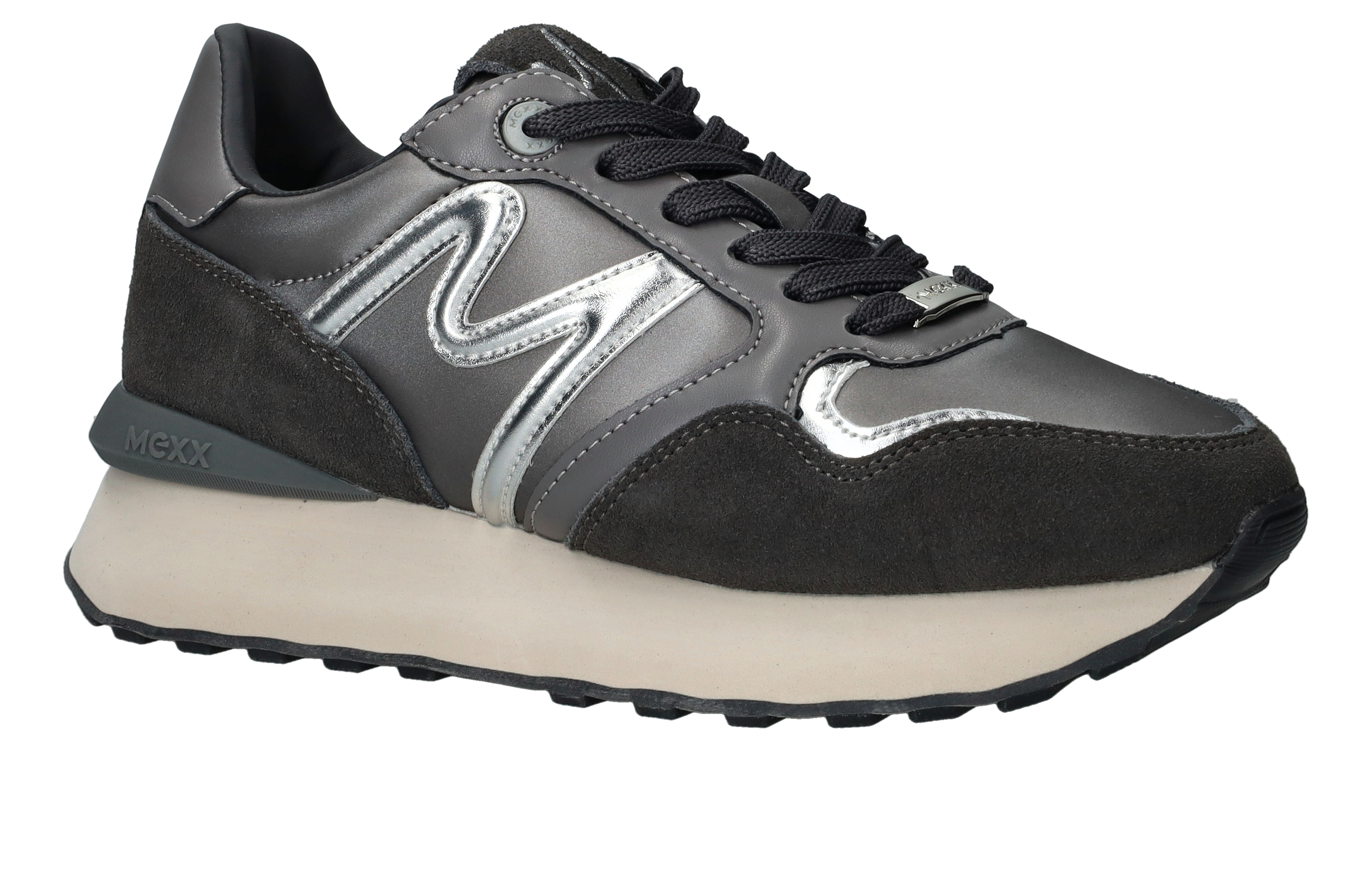 Mexx Sneaker Zilver Dames Sneakers Wit Mexx Dames Schoenen