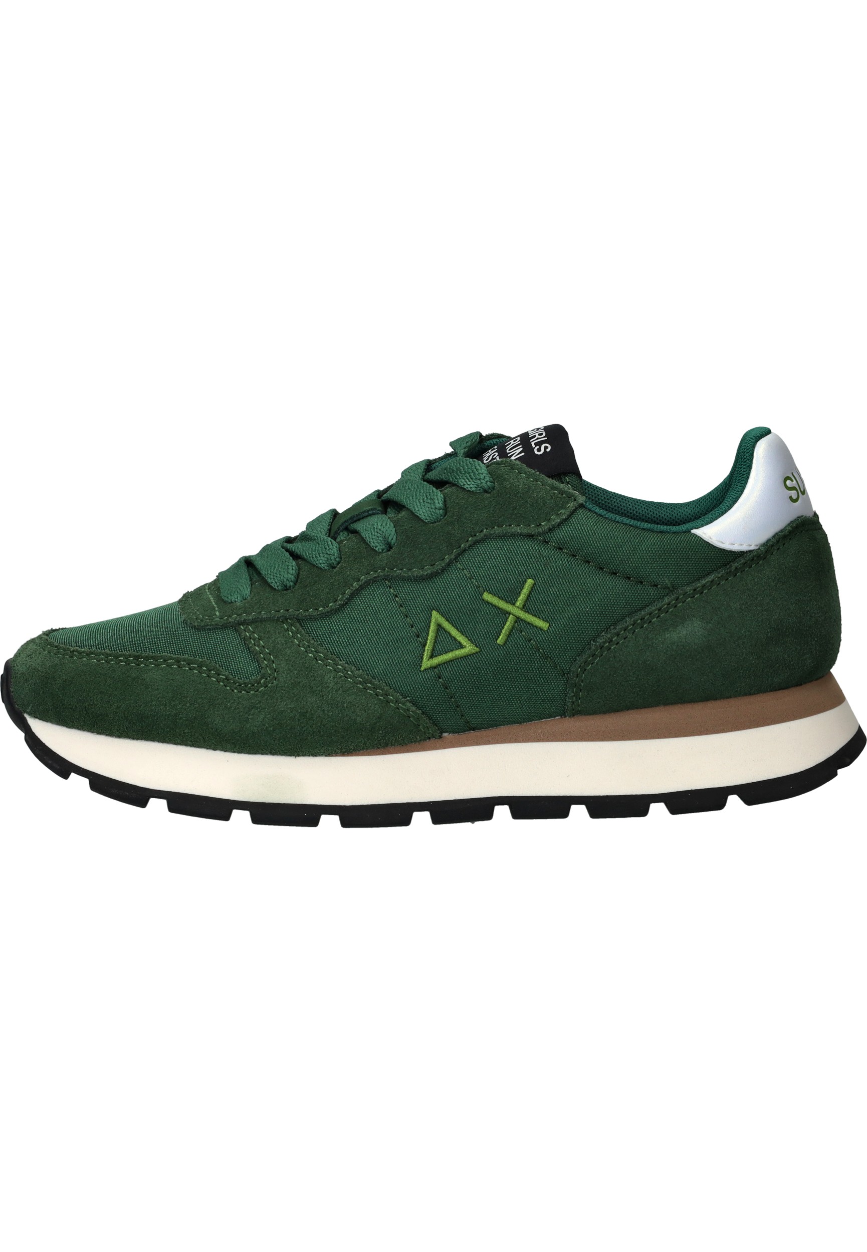 SUN68 Ally Solid Nylon Sneakers Dames Groen