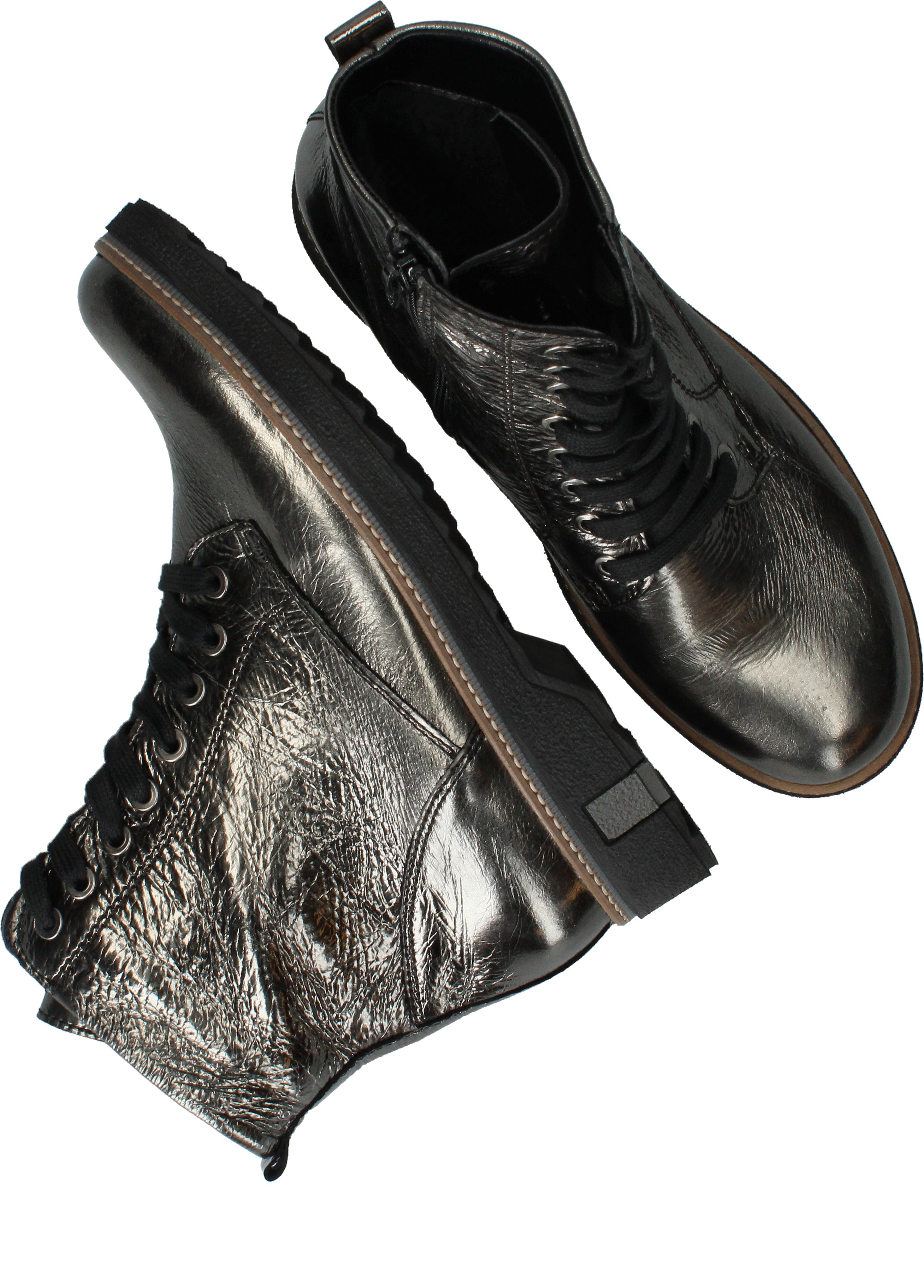 Waldlaufer Kitomi Veterboots Dames Goud – foto 3