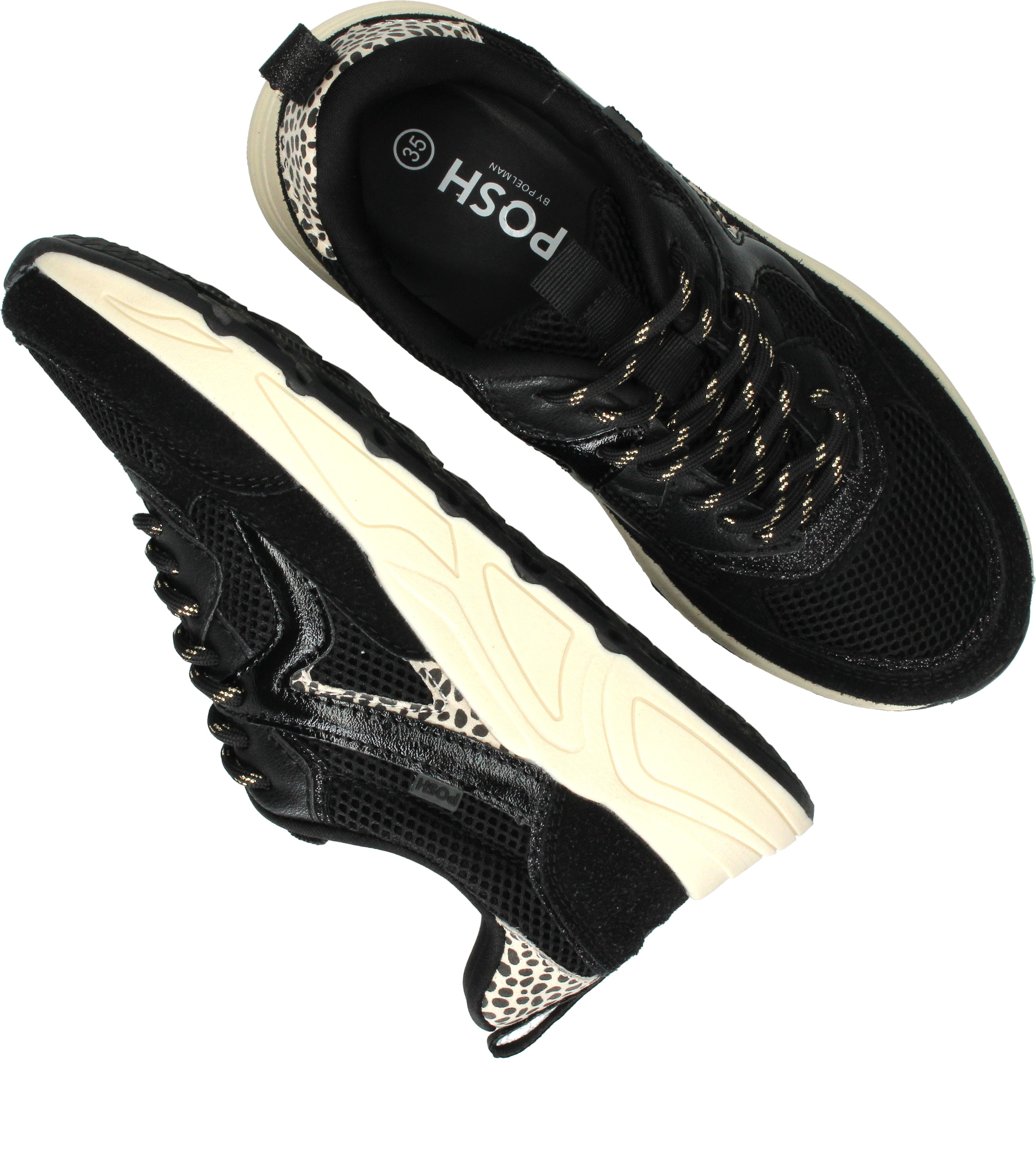 POSH By Poelman Sneakers Heren Zwart – foto 3