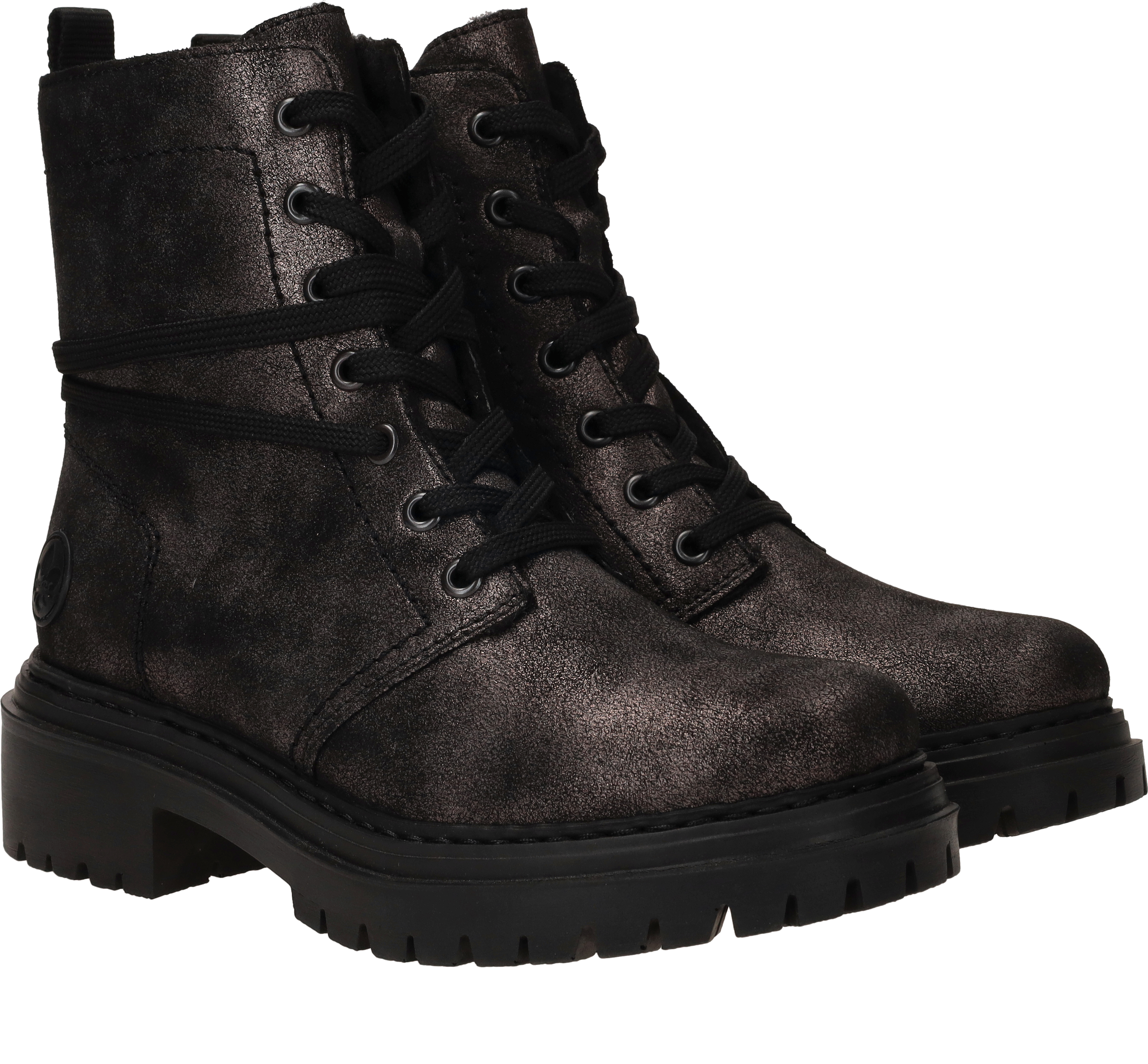 Rieker Veterboots  Zwart