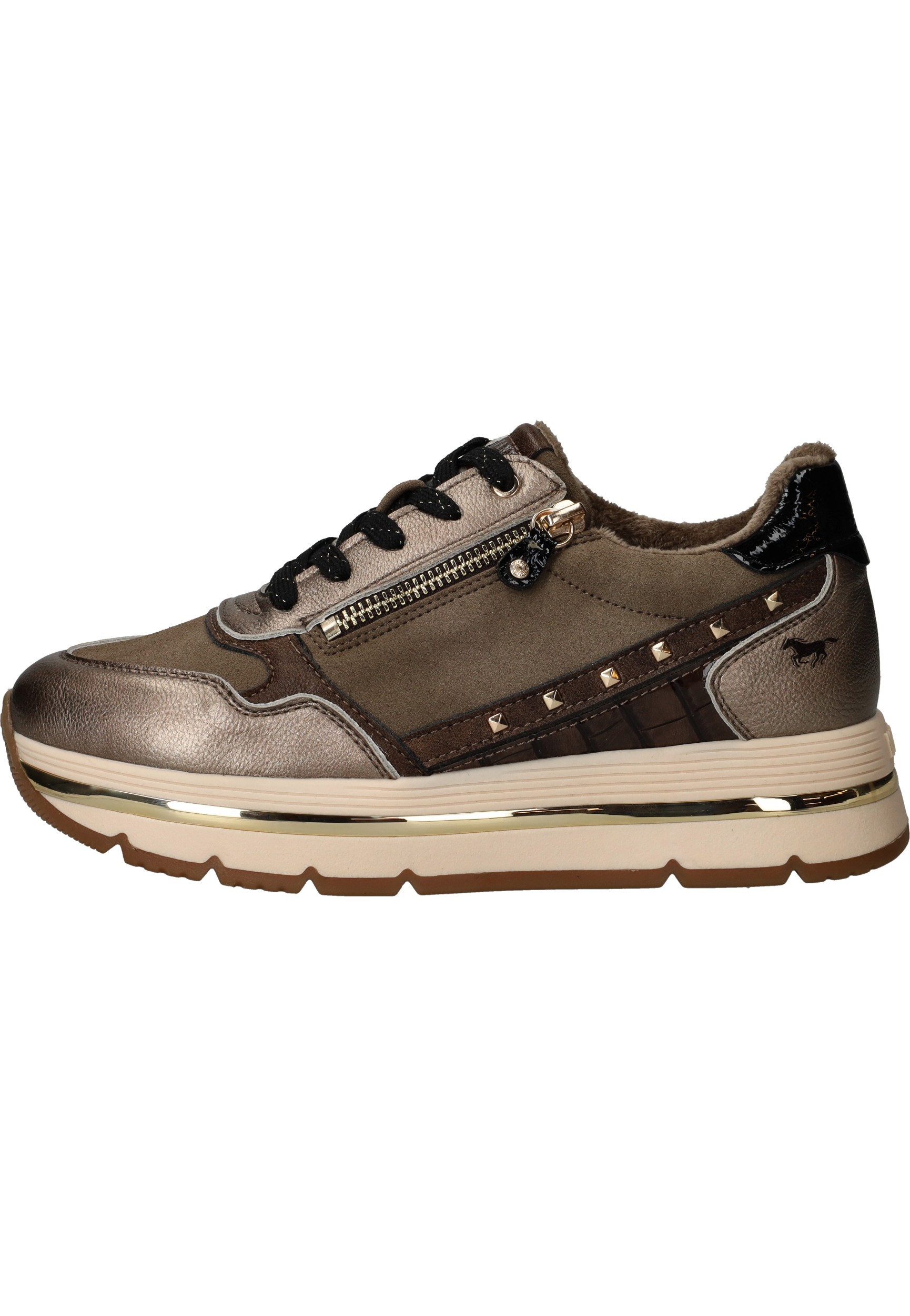 Mustang Sneakers Dames Taupe