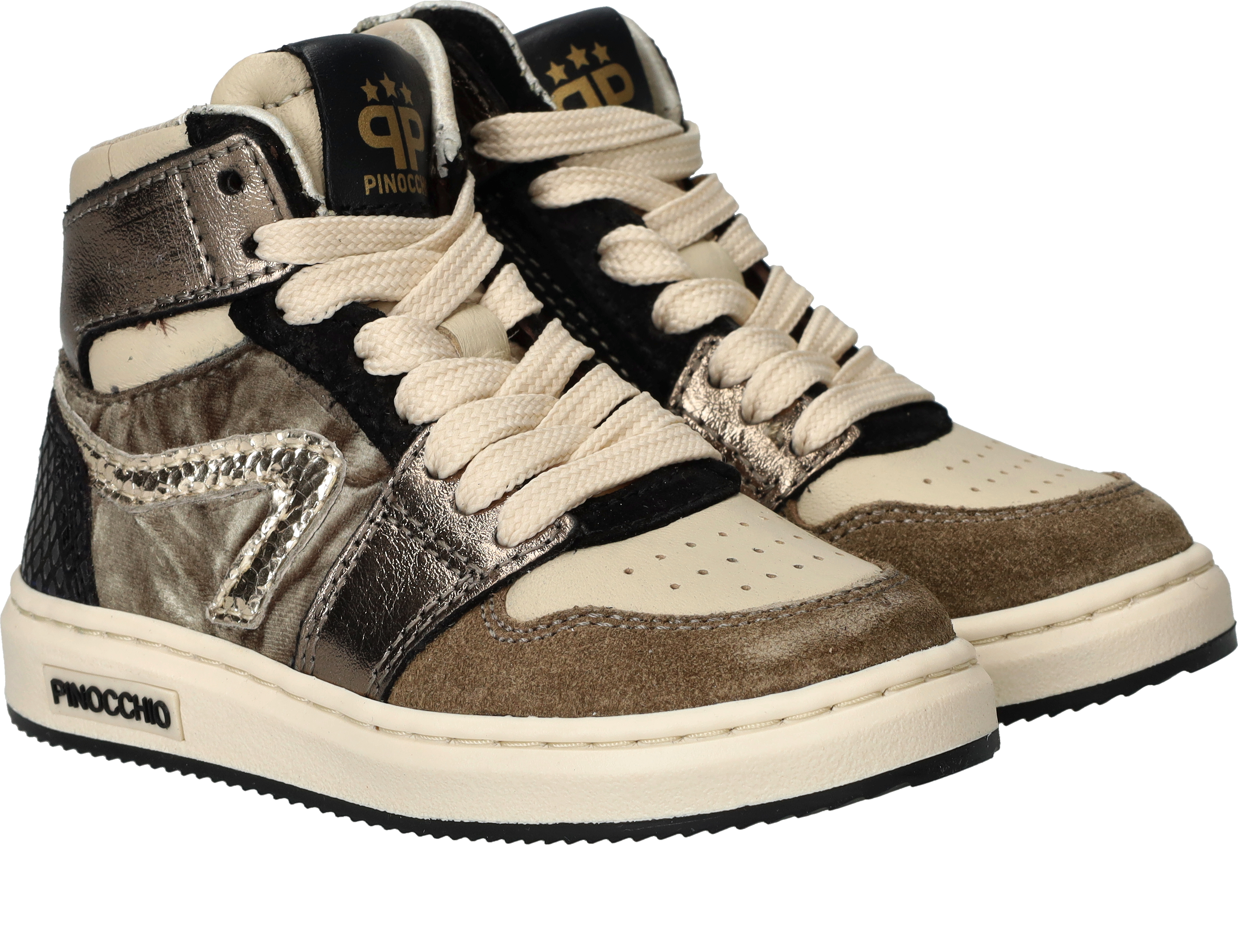 Pinocchio Sneakers Meisjes Taupe