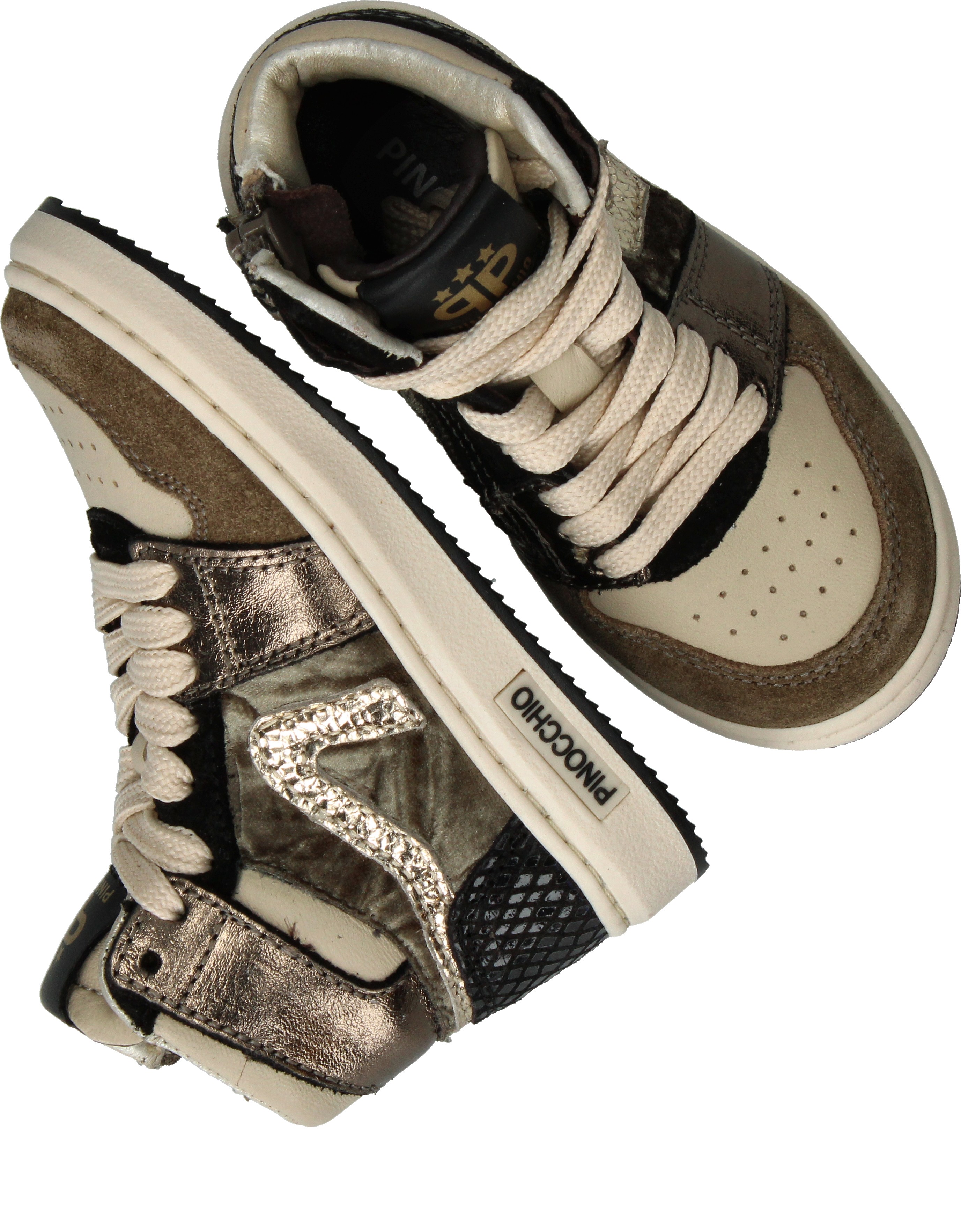 Pinocchio Sneakers Meisjes Taupe – foto 3