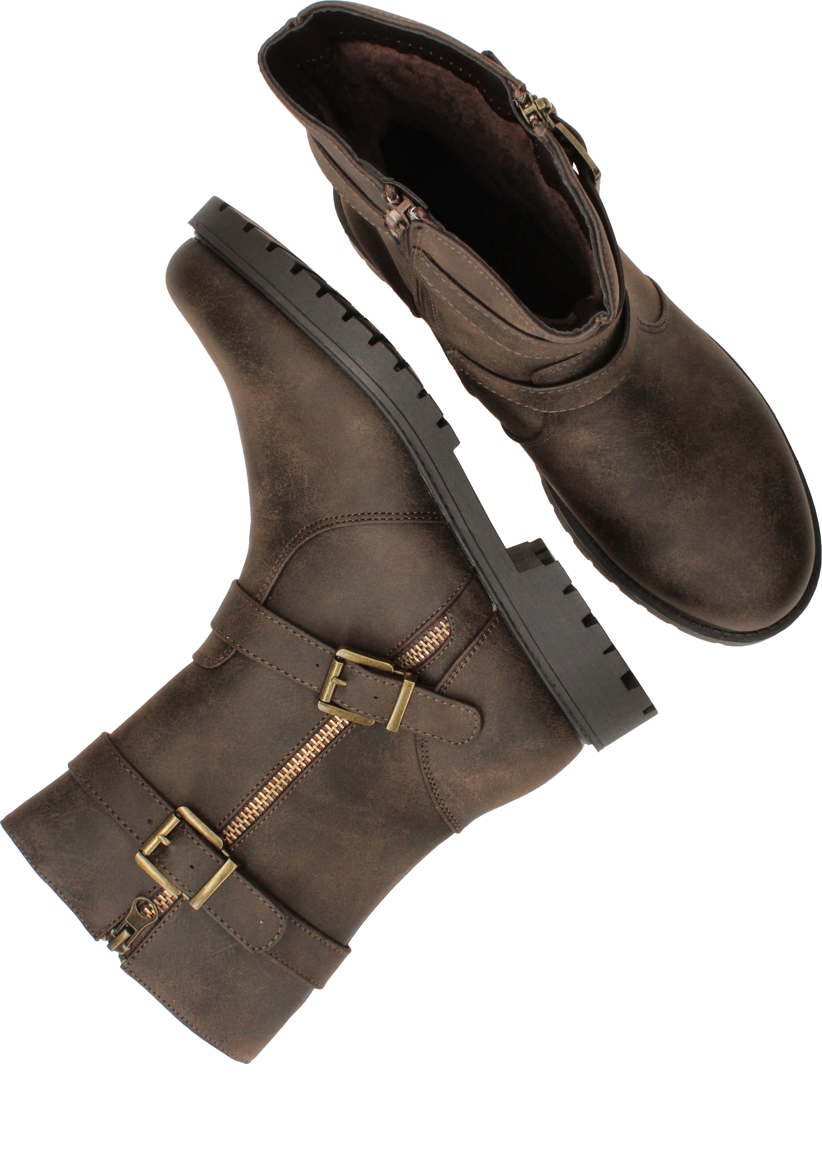 DSTRCT Bikerboots Dames Bruin – foto 3