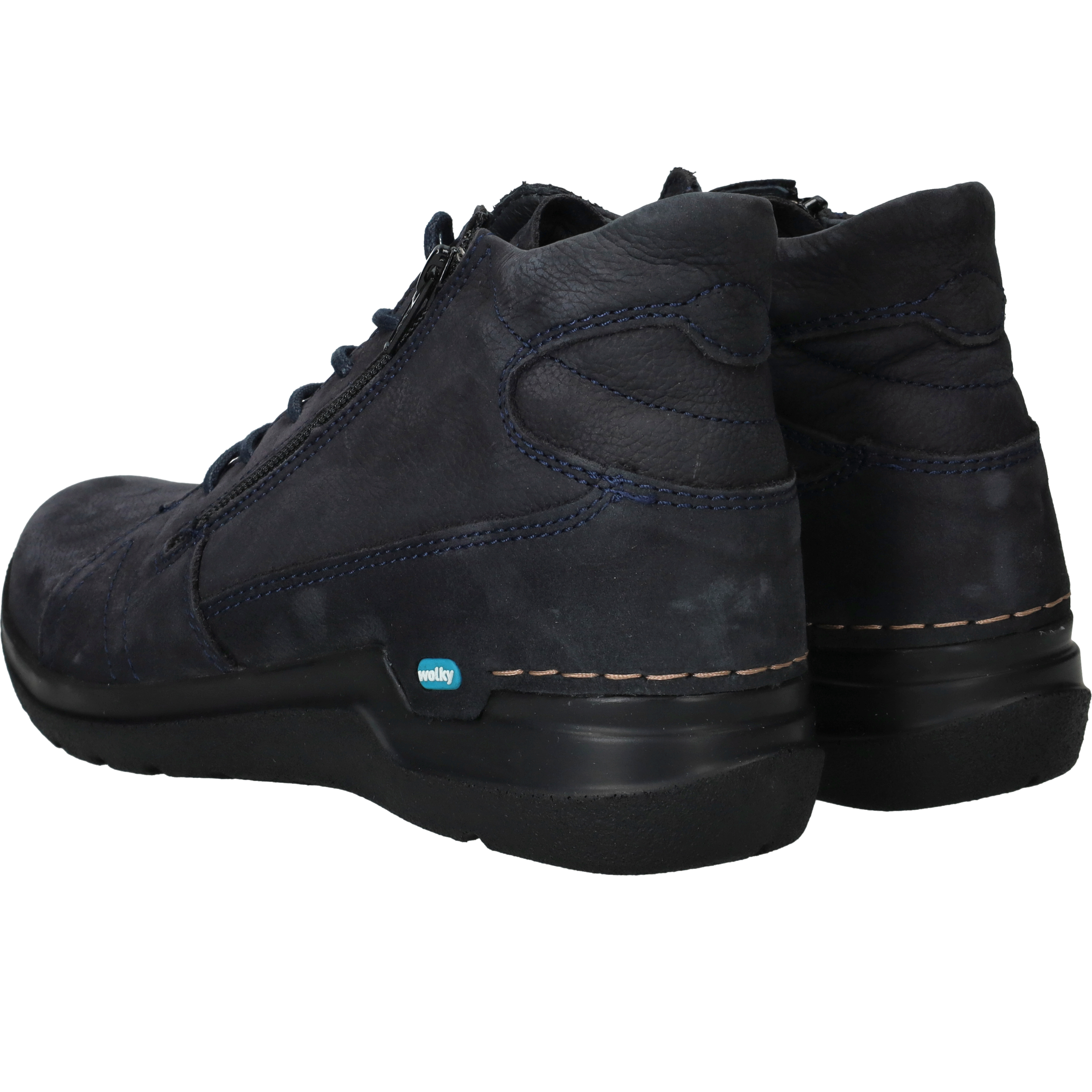 Wolky Why Antique Veterboots Blauw, veterboot voor unisex – foto 3