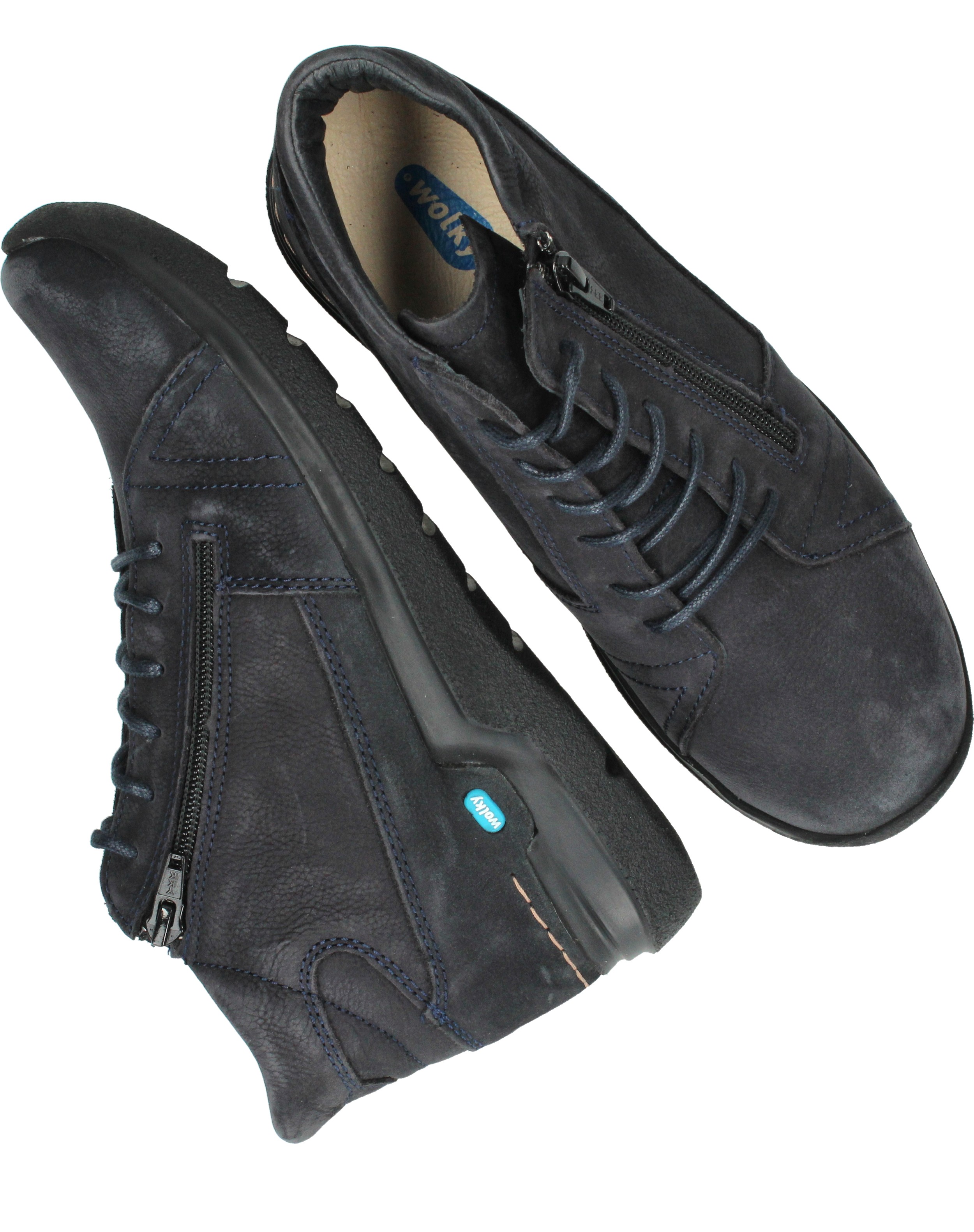 Wolky Why Antique Veterboots Blauw, veterboot voor unisex – foto 4