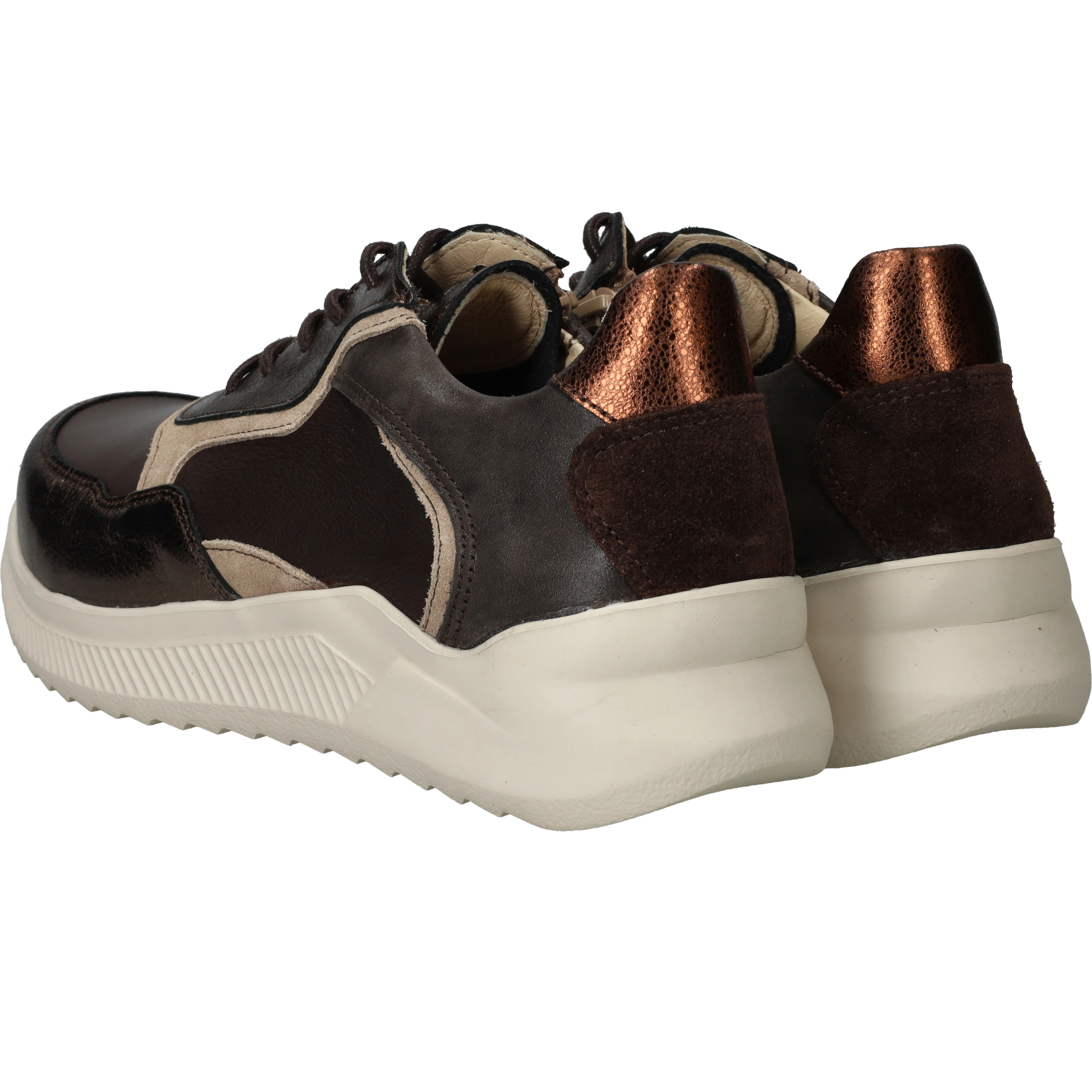 Wolky E-Way S2F Sneakers Dames Bruin, sneaker voor dames – foto 3