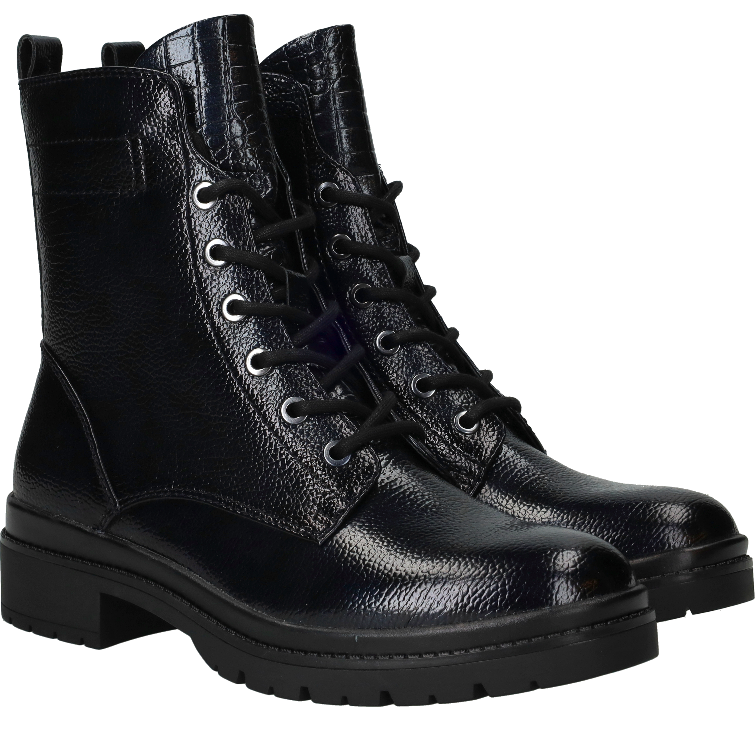 Tamaris Veterboots Dames Blauw, veterboot voor dames – foto 2
