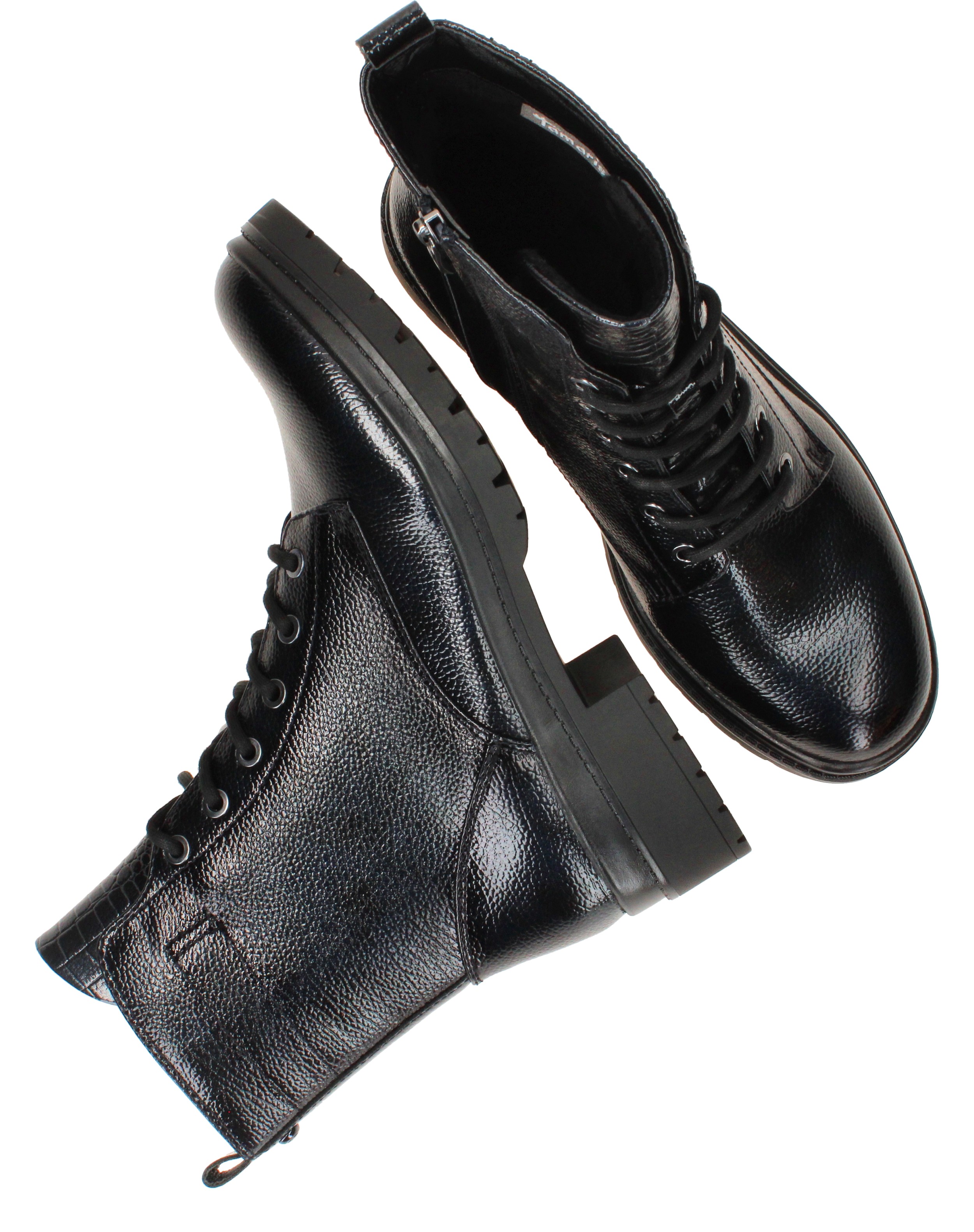 Tamaris Veterboots Dames Blauw, veterboot voor dames – foto 4