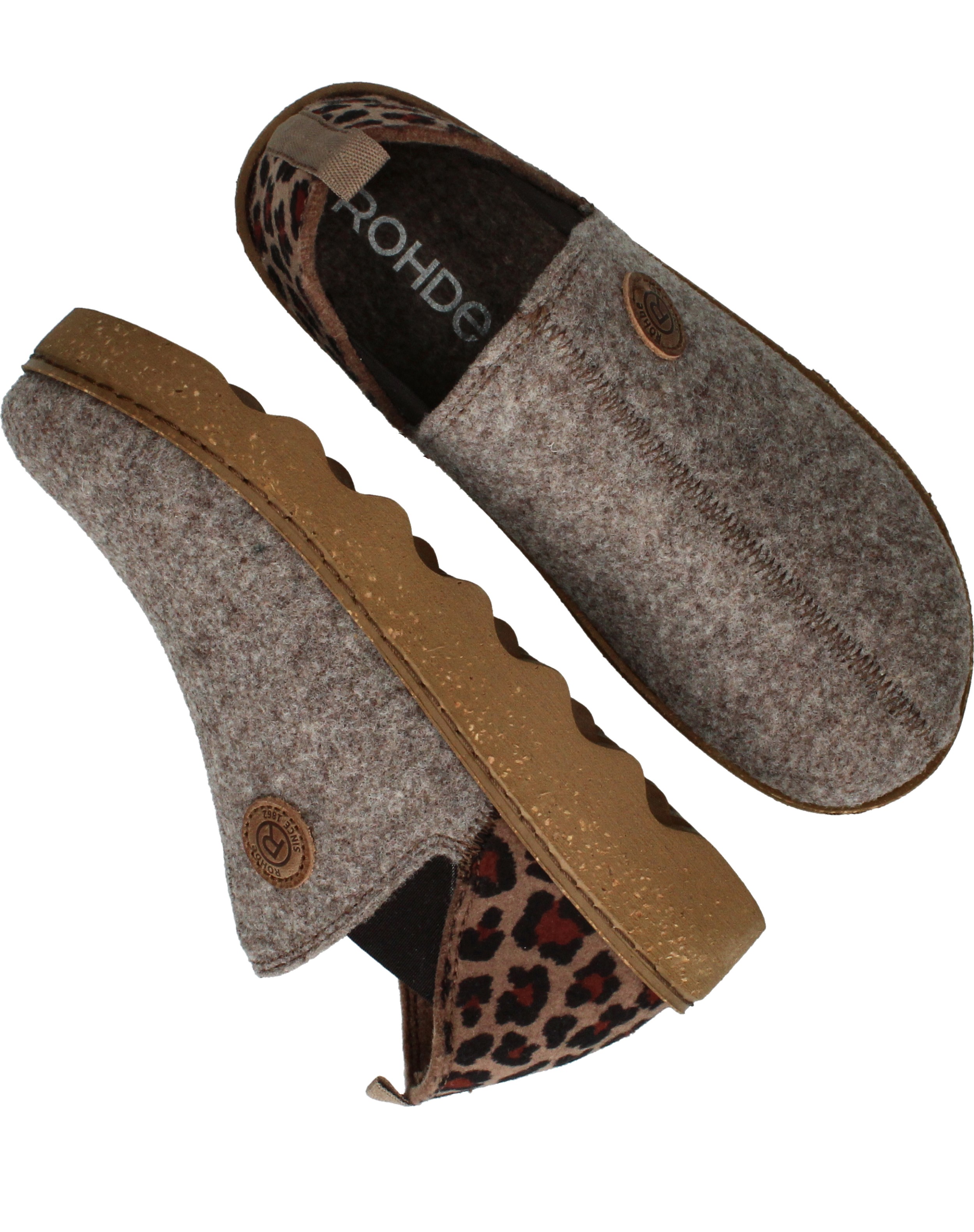 Rohde Pantoffels Dames Beige, pantoffel voor dames – foto 4