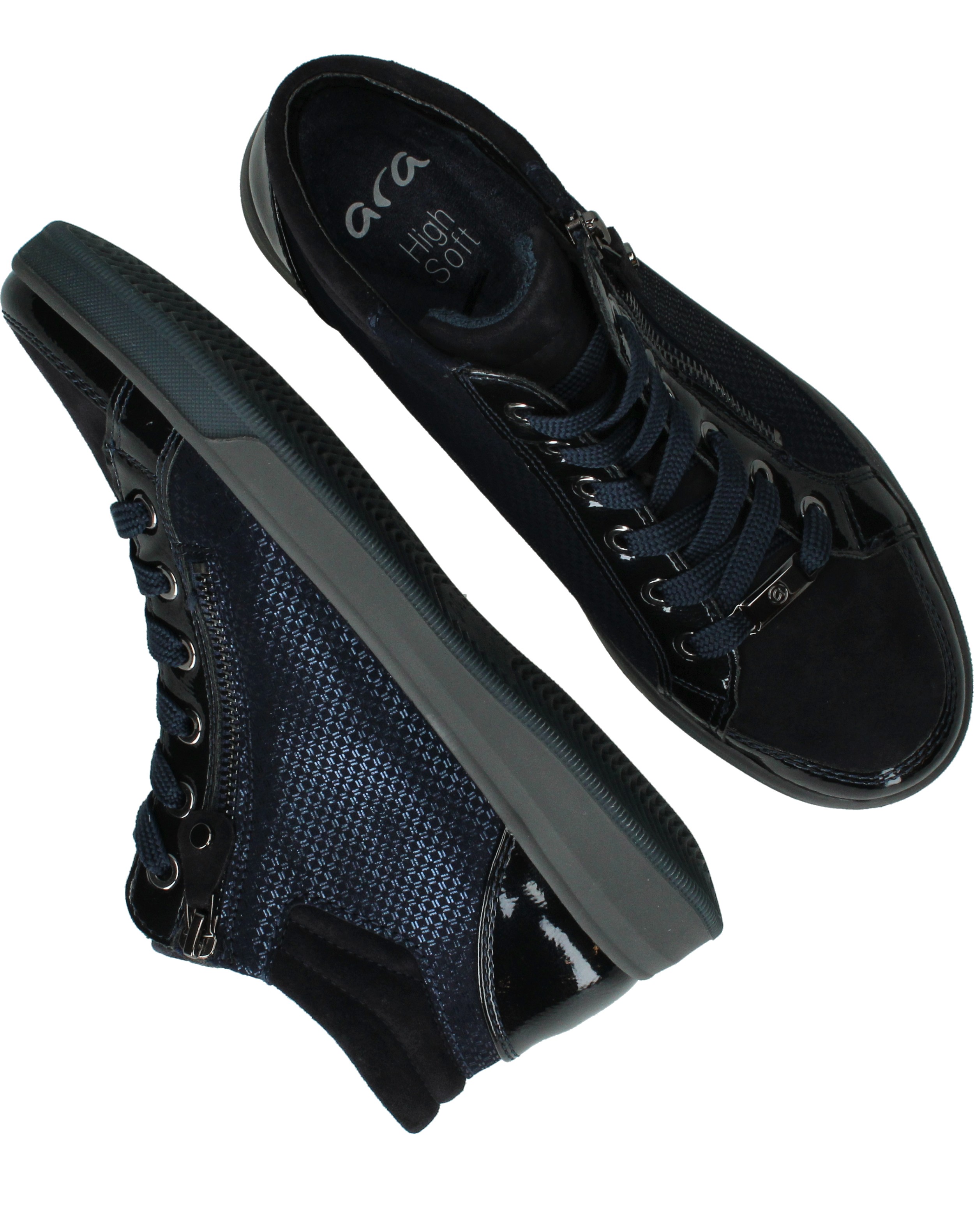 Ara OM-ST-HIGH-SOFT Veterschoenen Dames Blauw, veterschoen voor dames – foto 4
