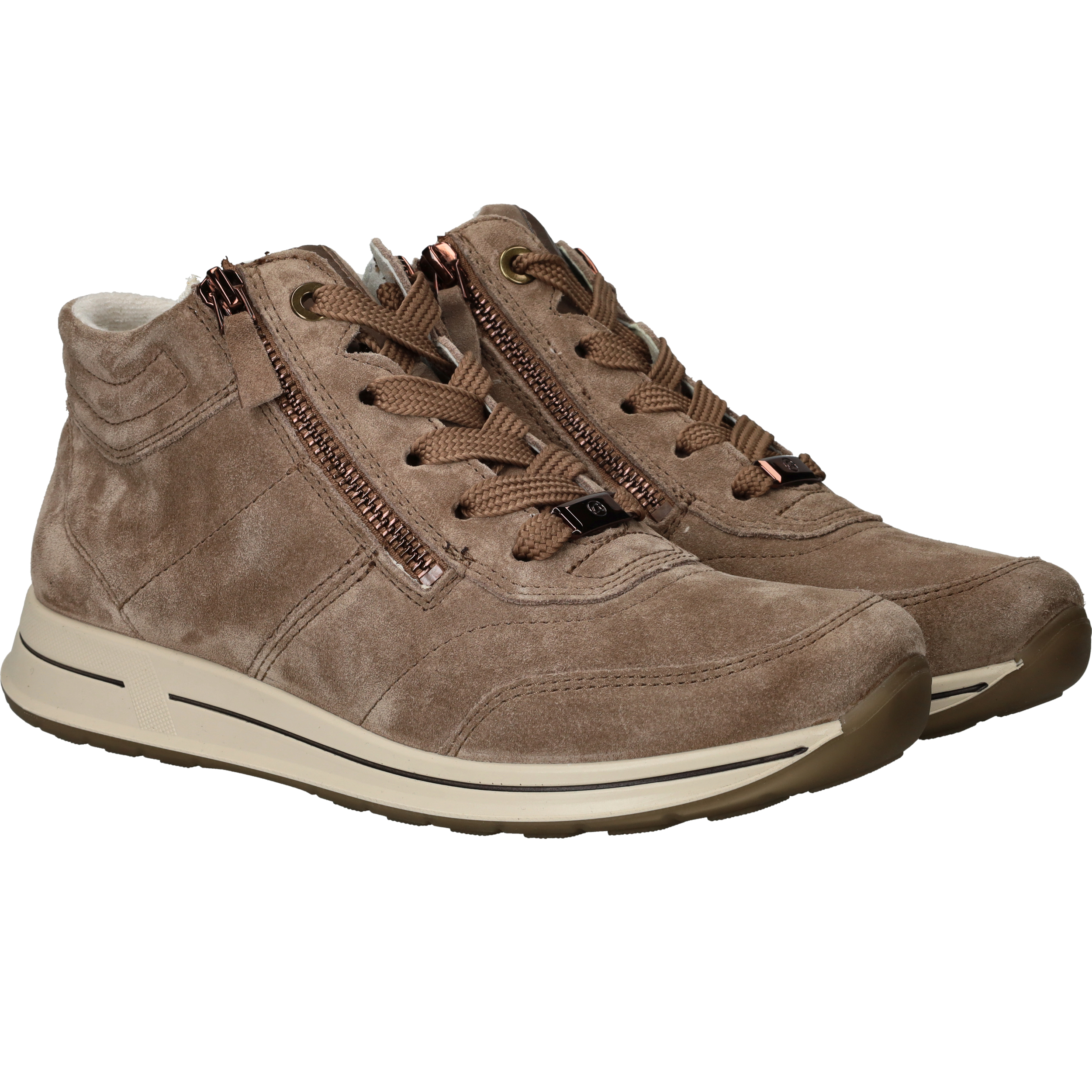 Ara Osaka 2.0 Veterschoenen Dames Taupe, veterschoen voor dames – foto 2