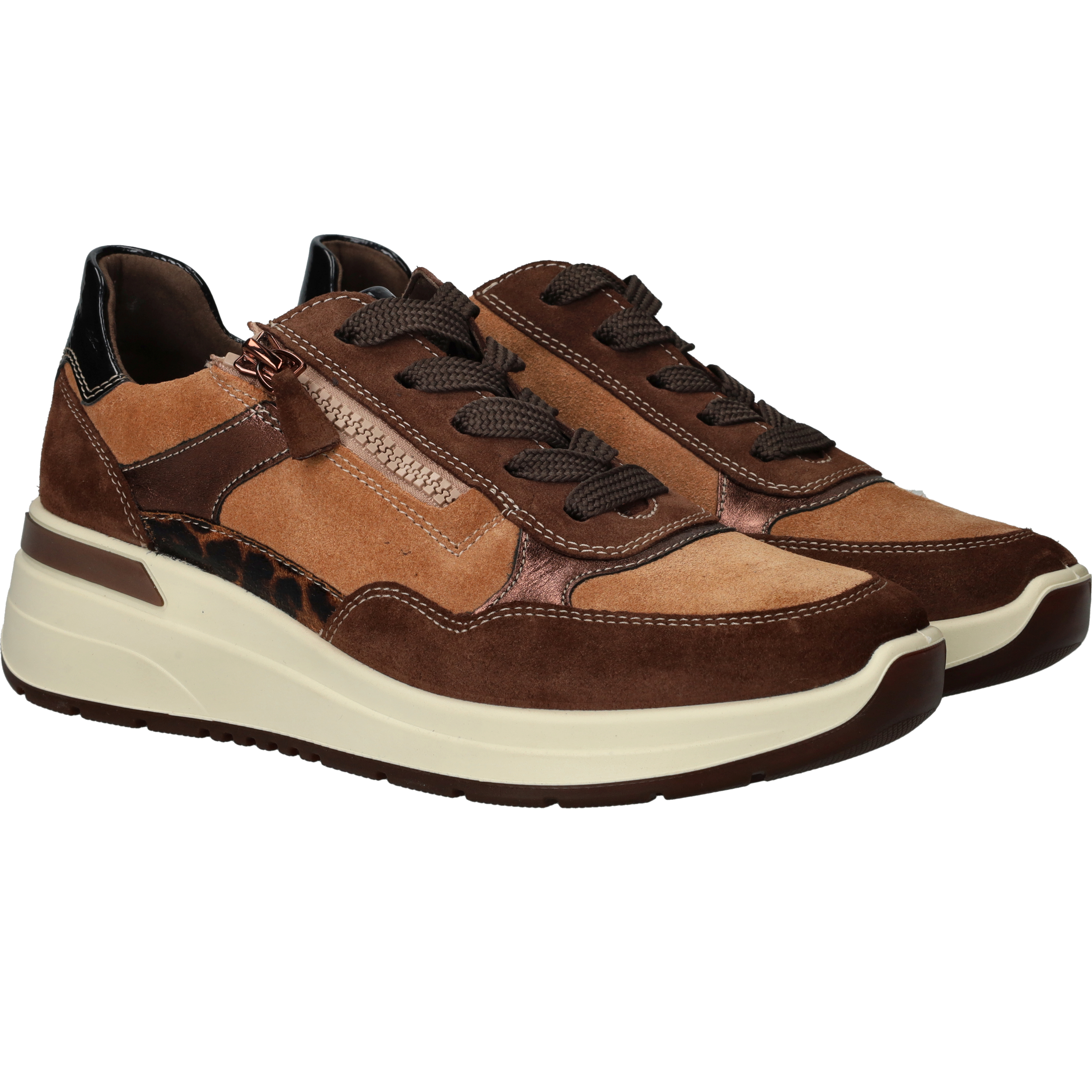 Ara Garda Sneakers Dames Bruin
