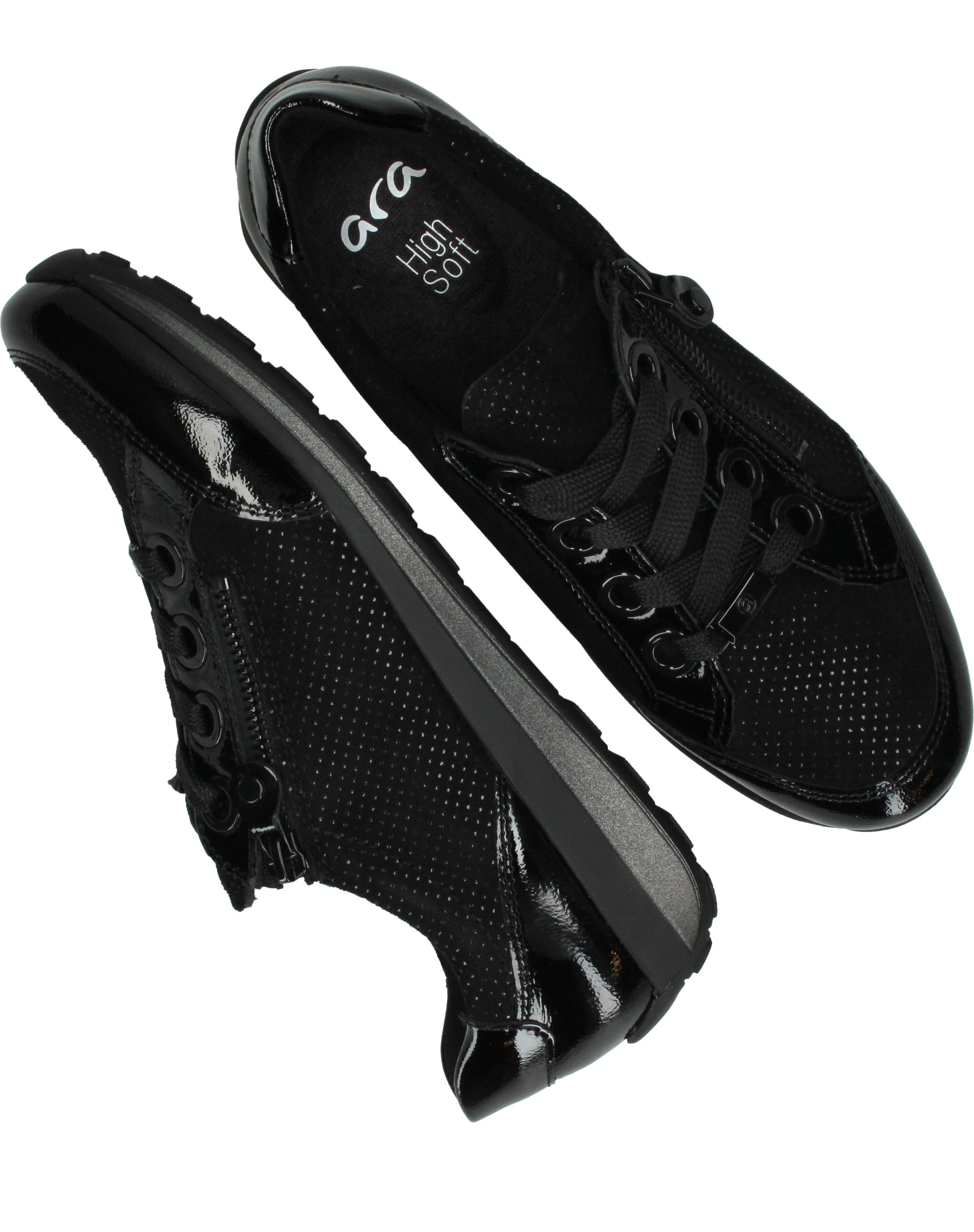 Ara Osaka Highsoft Sneakers Dames Zwart, sneaker voor dames – foto 4
