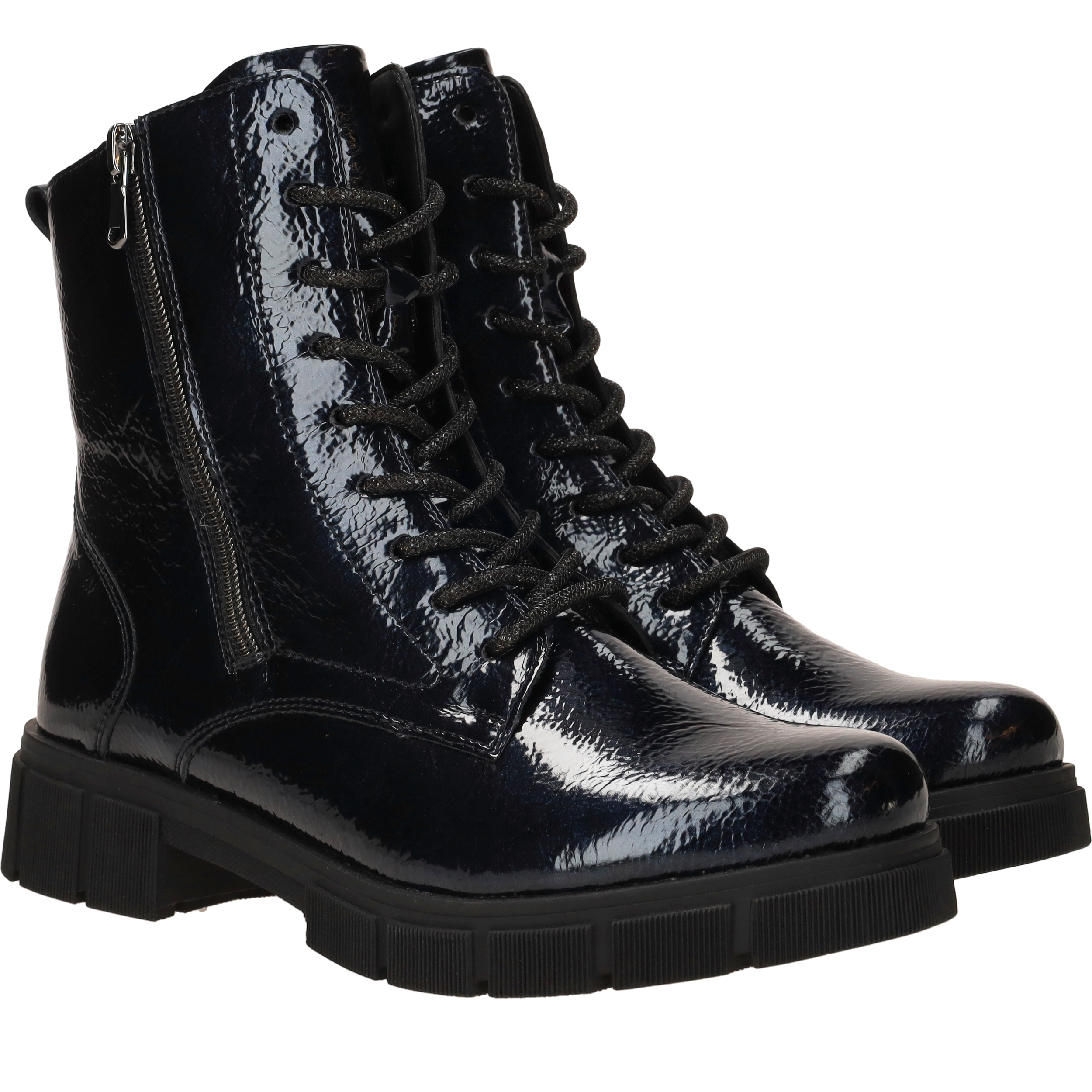 Remonte Veterboots Dames Blauw, veterboot voor dames – foto 2
