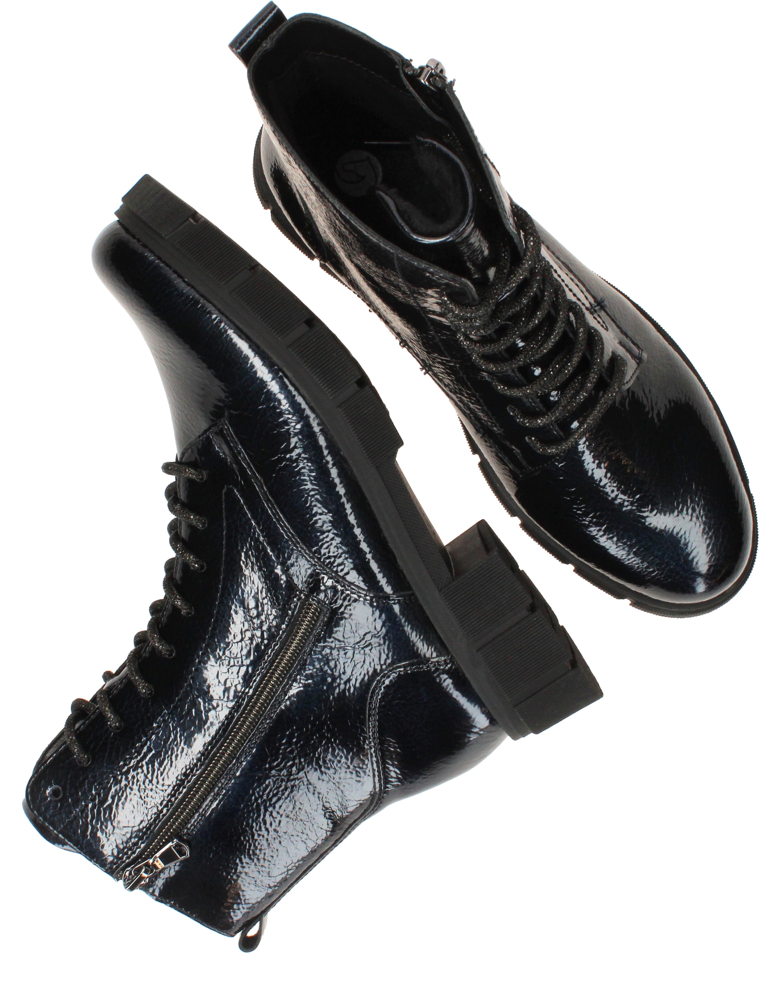 Remonte Veterboots Dames Blauw, veterboot voor dames – foto 4