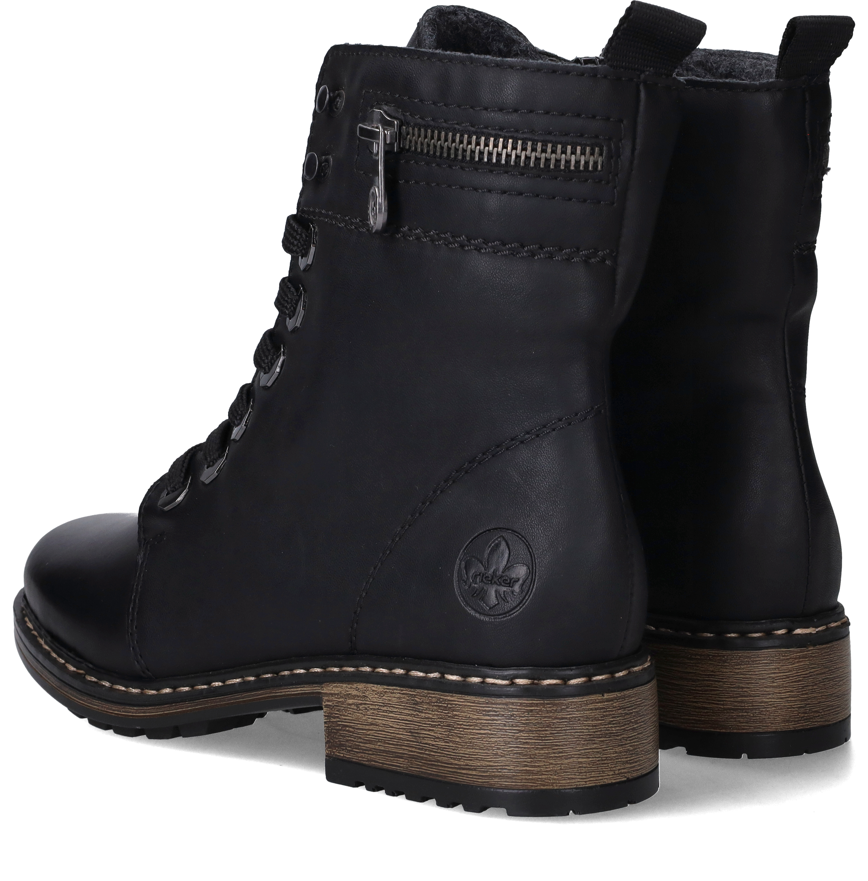 Rieker Veterboots Dames Zwart, veterboot voor dames – foto 3