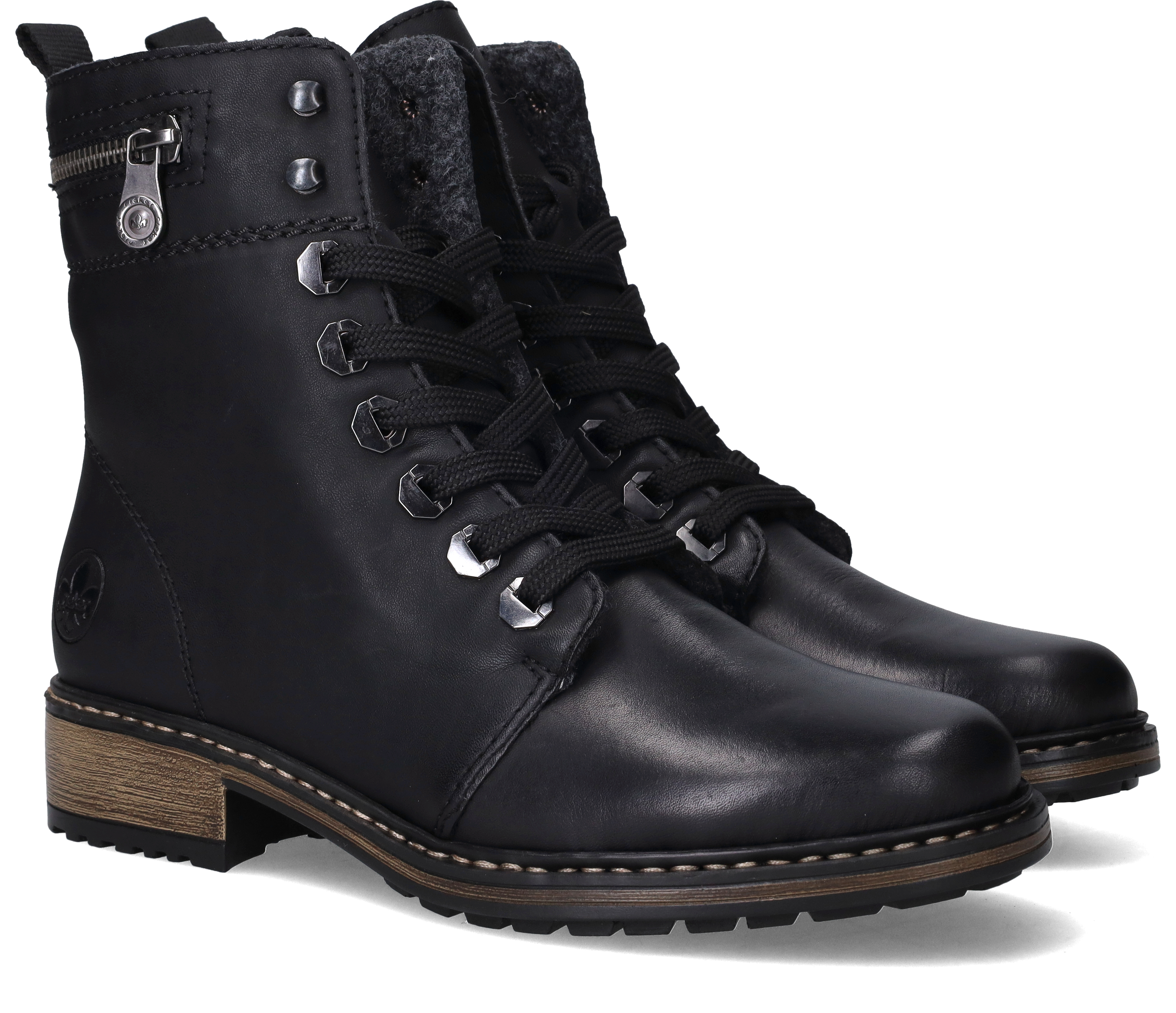 Rieker Veterboots Dames Zwart, veterboot voor dames – foto 2