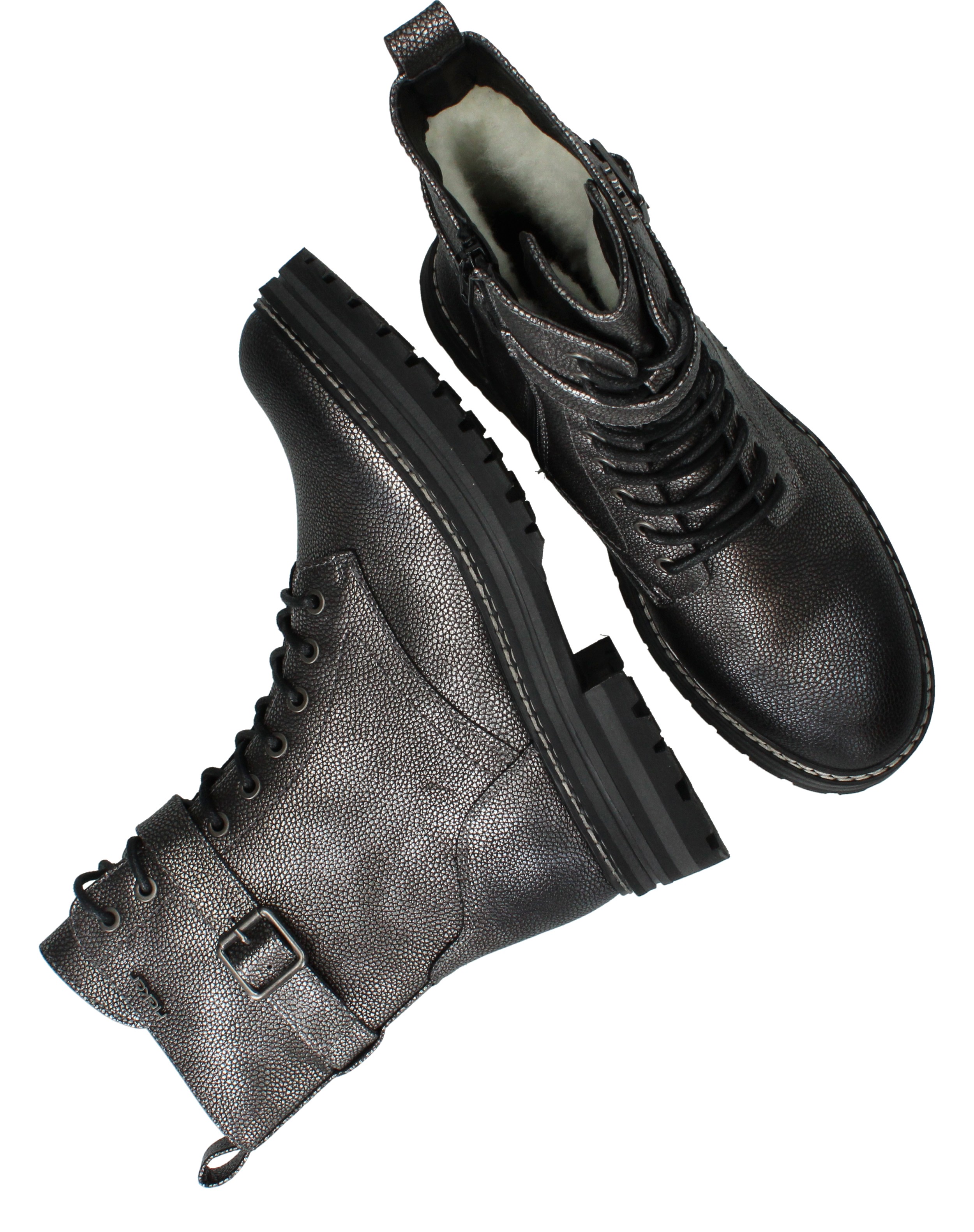 Rieker Veterboots Dames Zilver, veterboot voor dames – foto 4