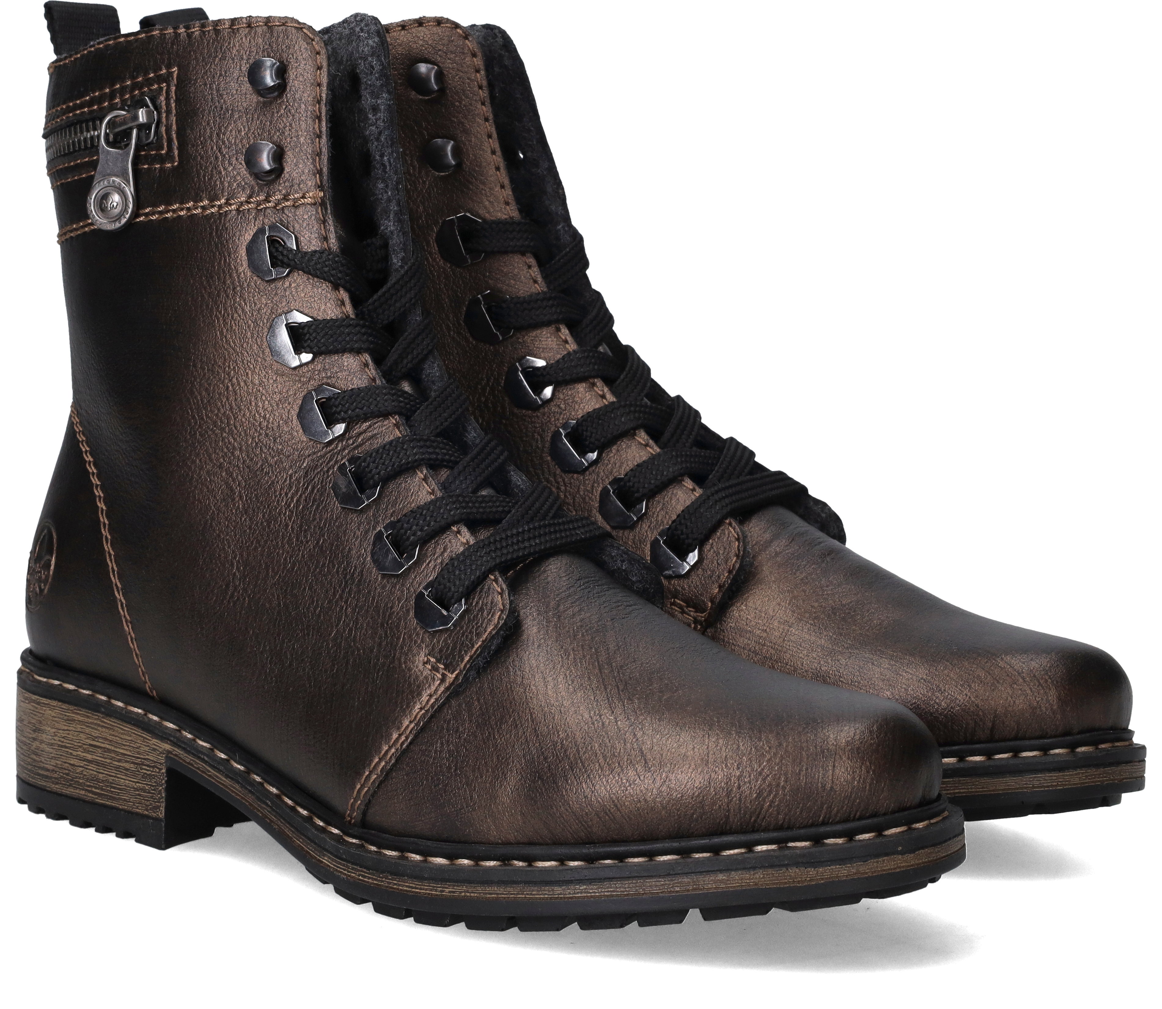 Rieker Veterboots Goud, veterboot voor unisex – foto 2