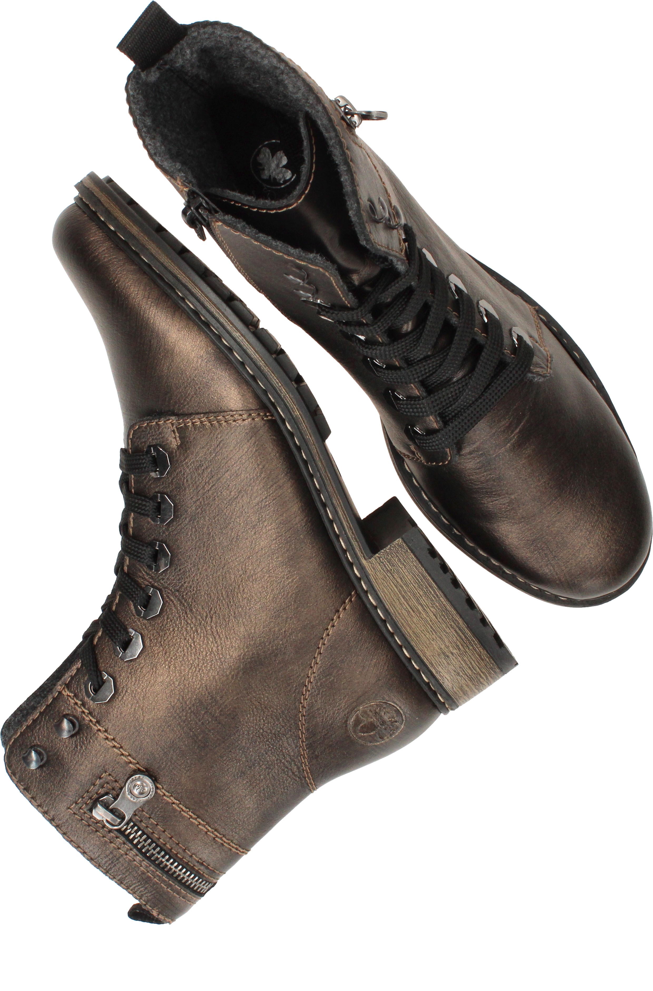 Rieker Veterboots Goud, veterboot voor unisex – foto 4