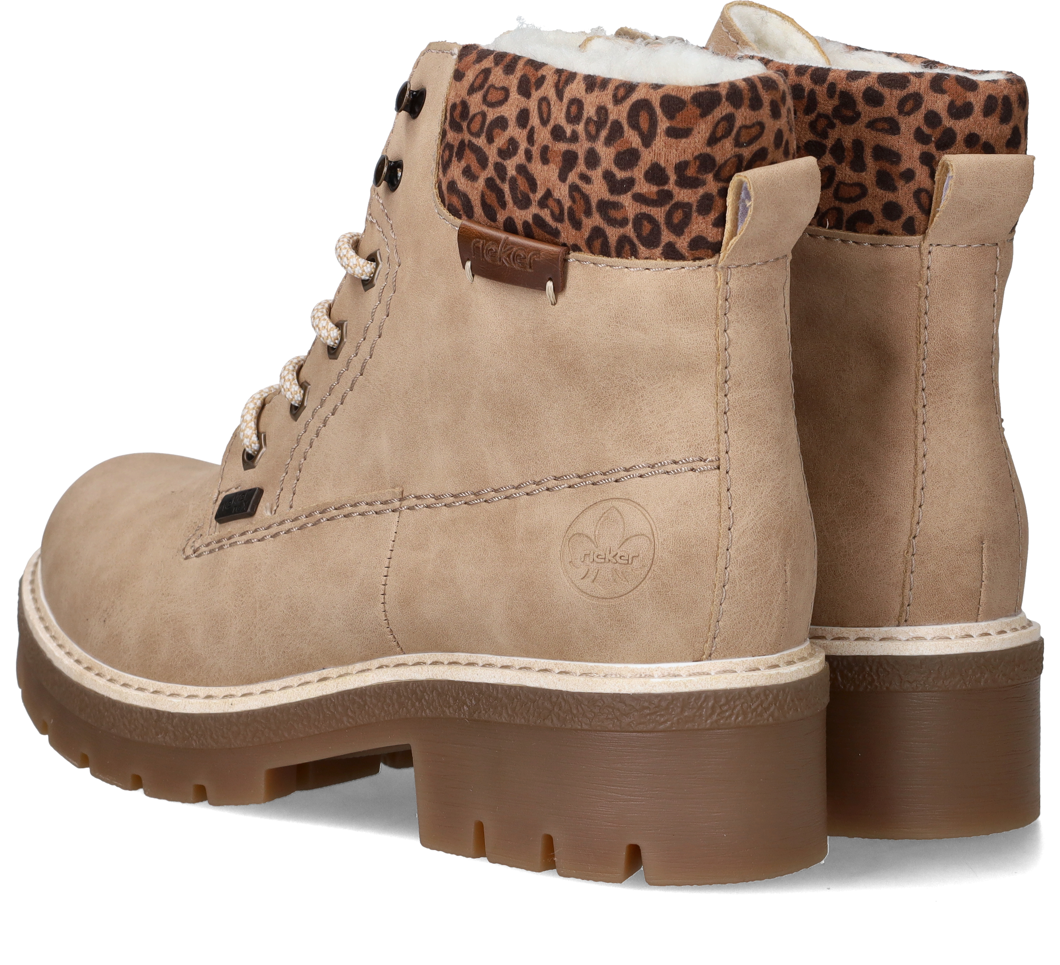 Rieker Veterboots Beige, veterboot voor unisex – foto 3