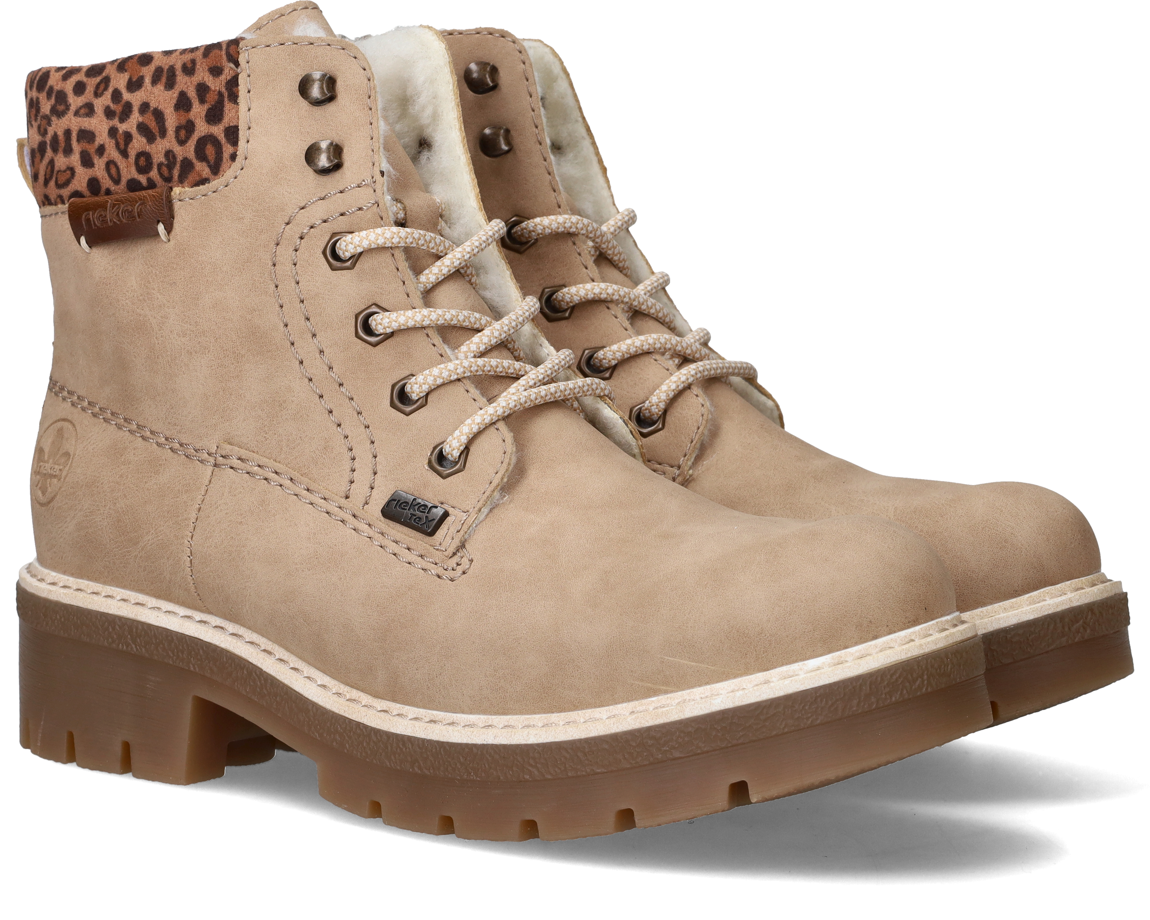 Rieker Veterboots Beige, veterboot voor unisex – foto 2