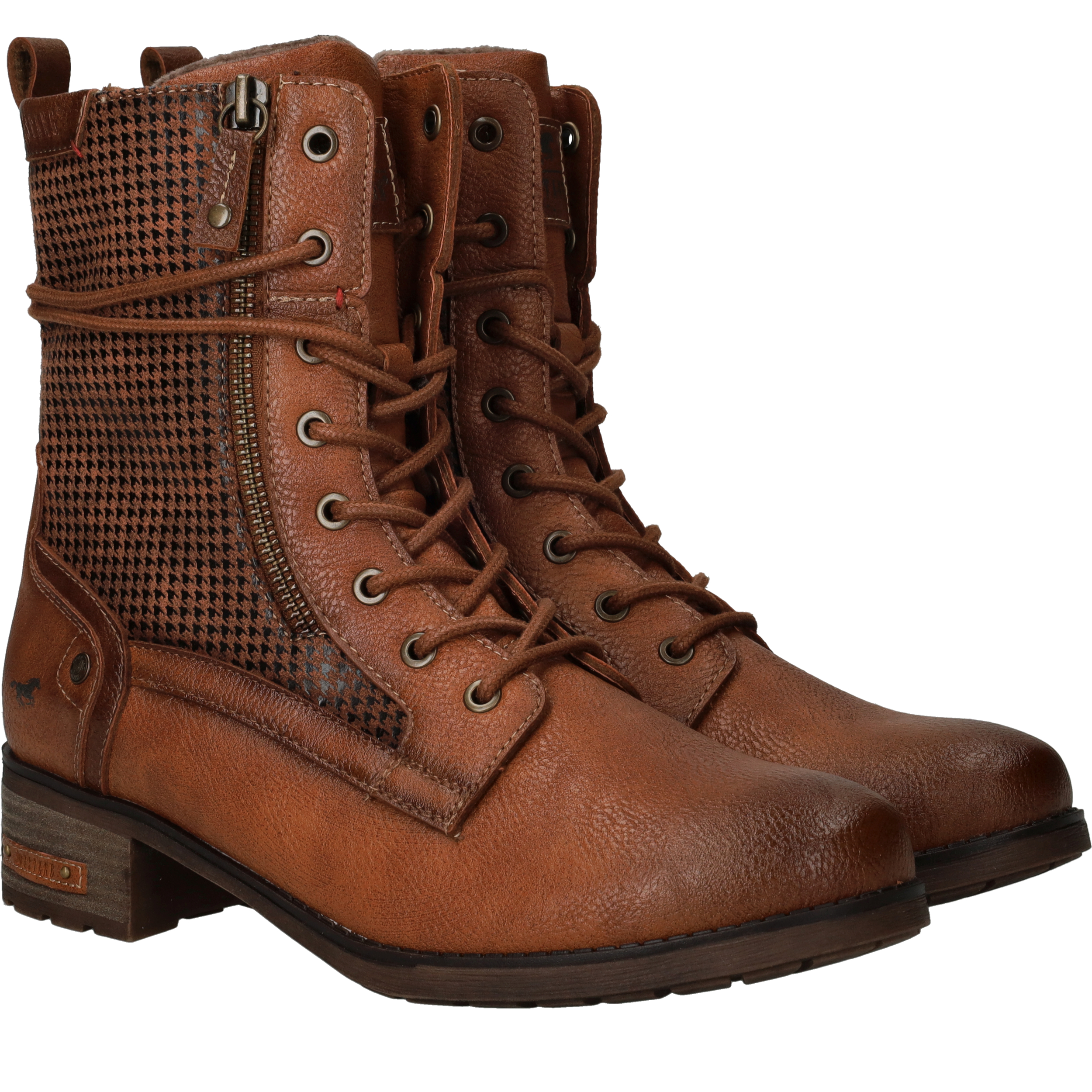Mustang Veterboots Dames Cognac, veterboot voor dames – foto 2