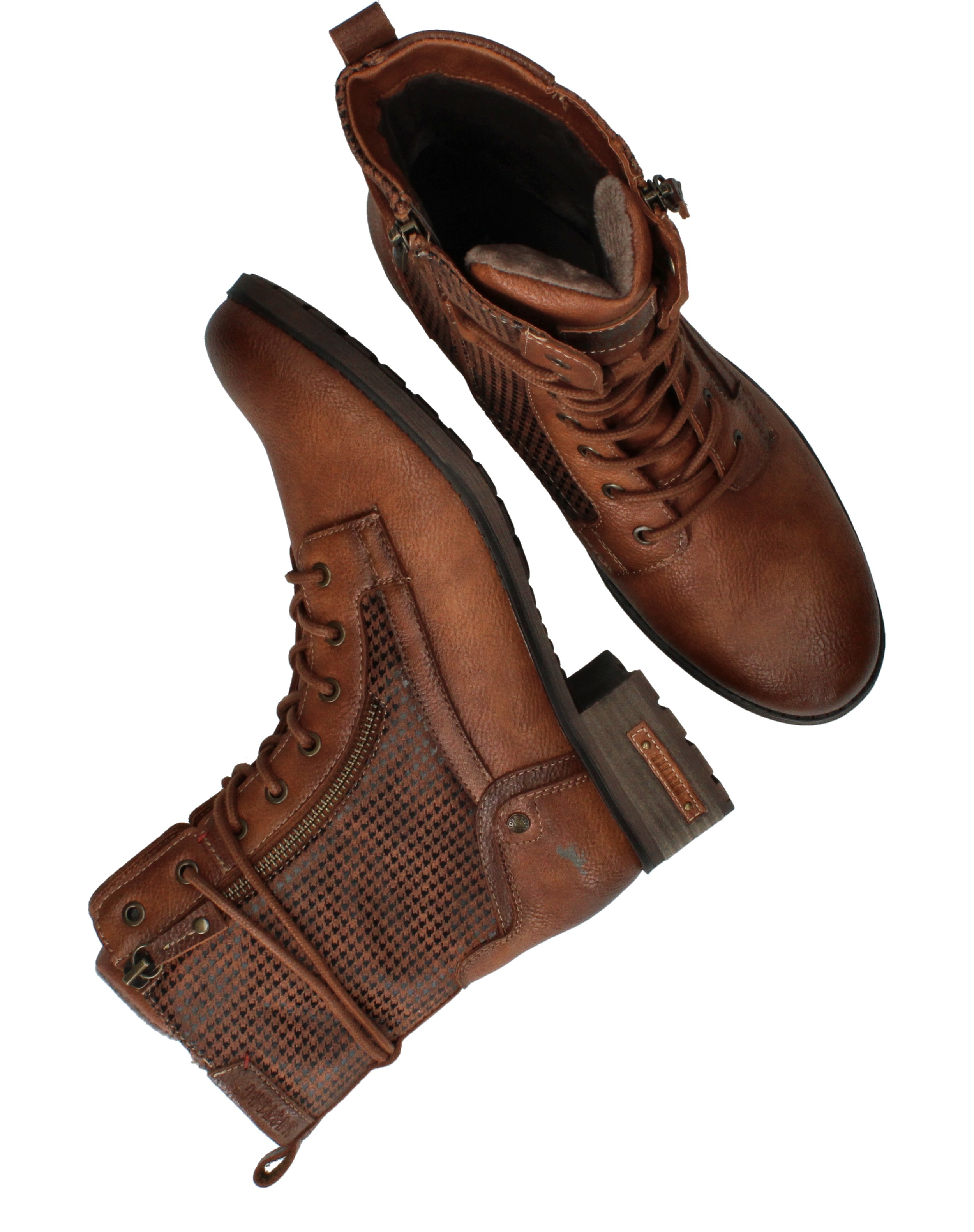 Mustang Veterboots Dames Cognac, veterboot voor dames – foto 4