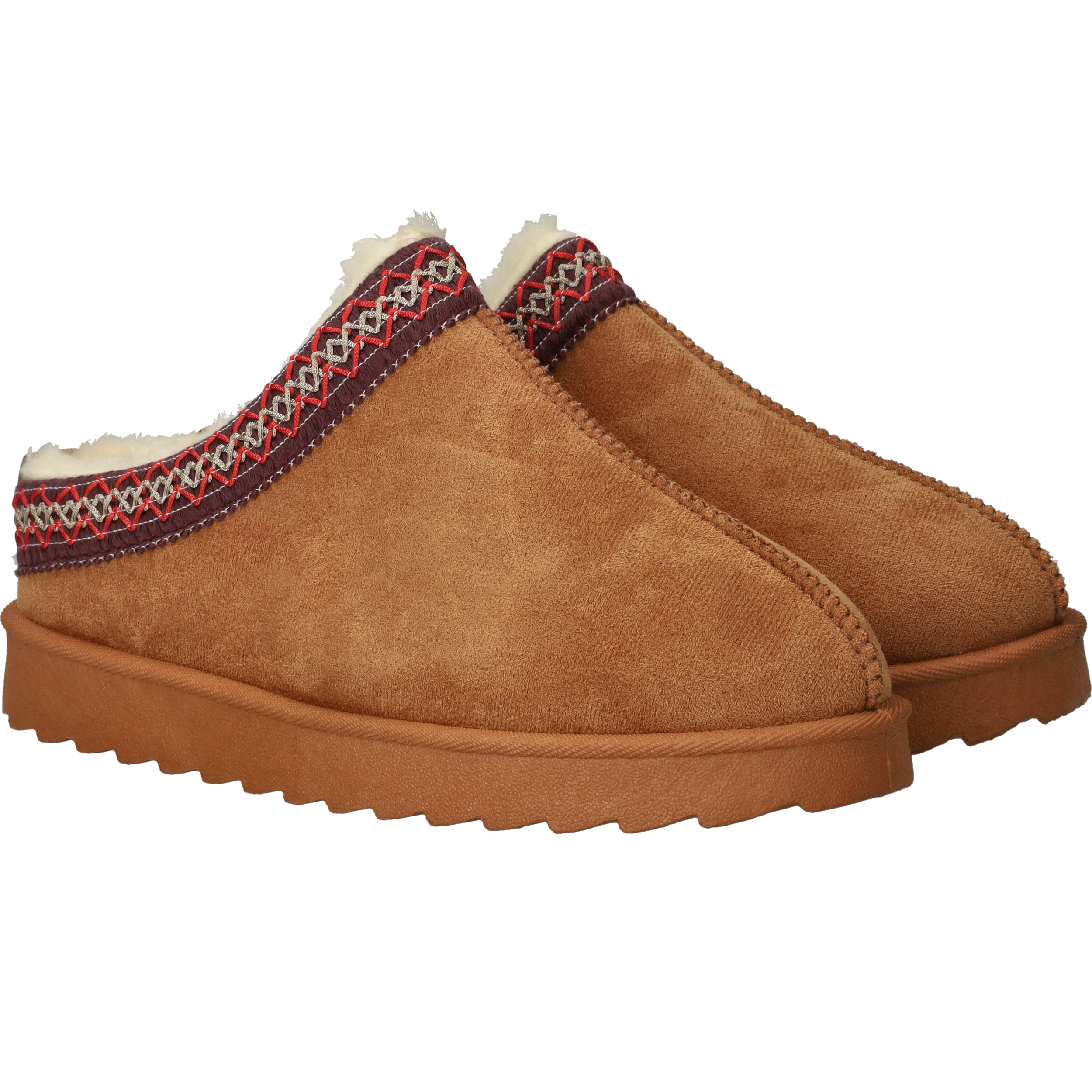 Belizia Dichte Pantoffels Dames Cognac, pantoffel voor dames – foto 2