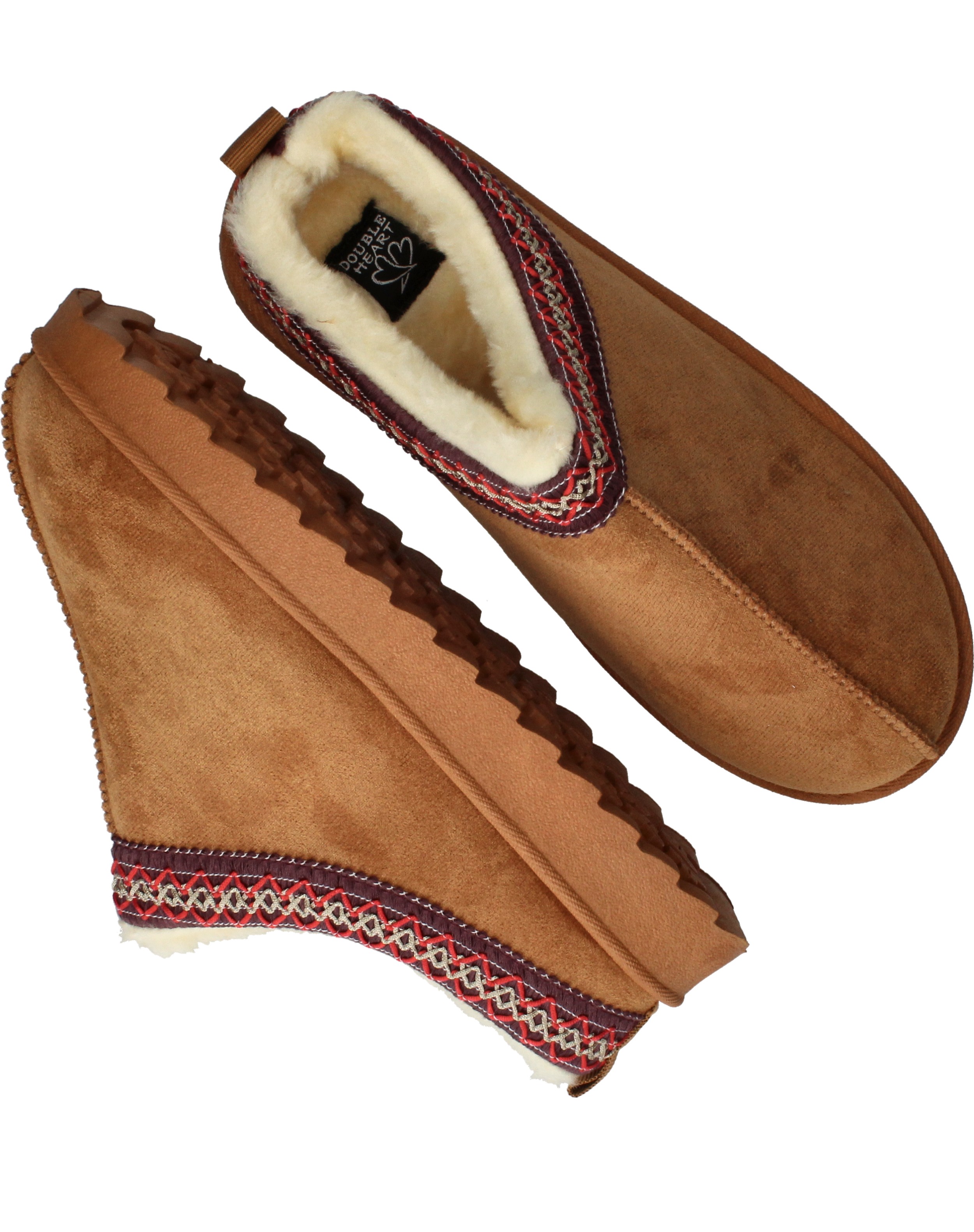 Belizia Dichte Pantoffels Dames Cognac, pantoffel voor dames – foto 4