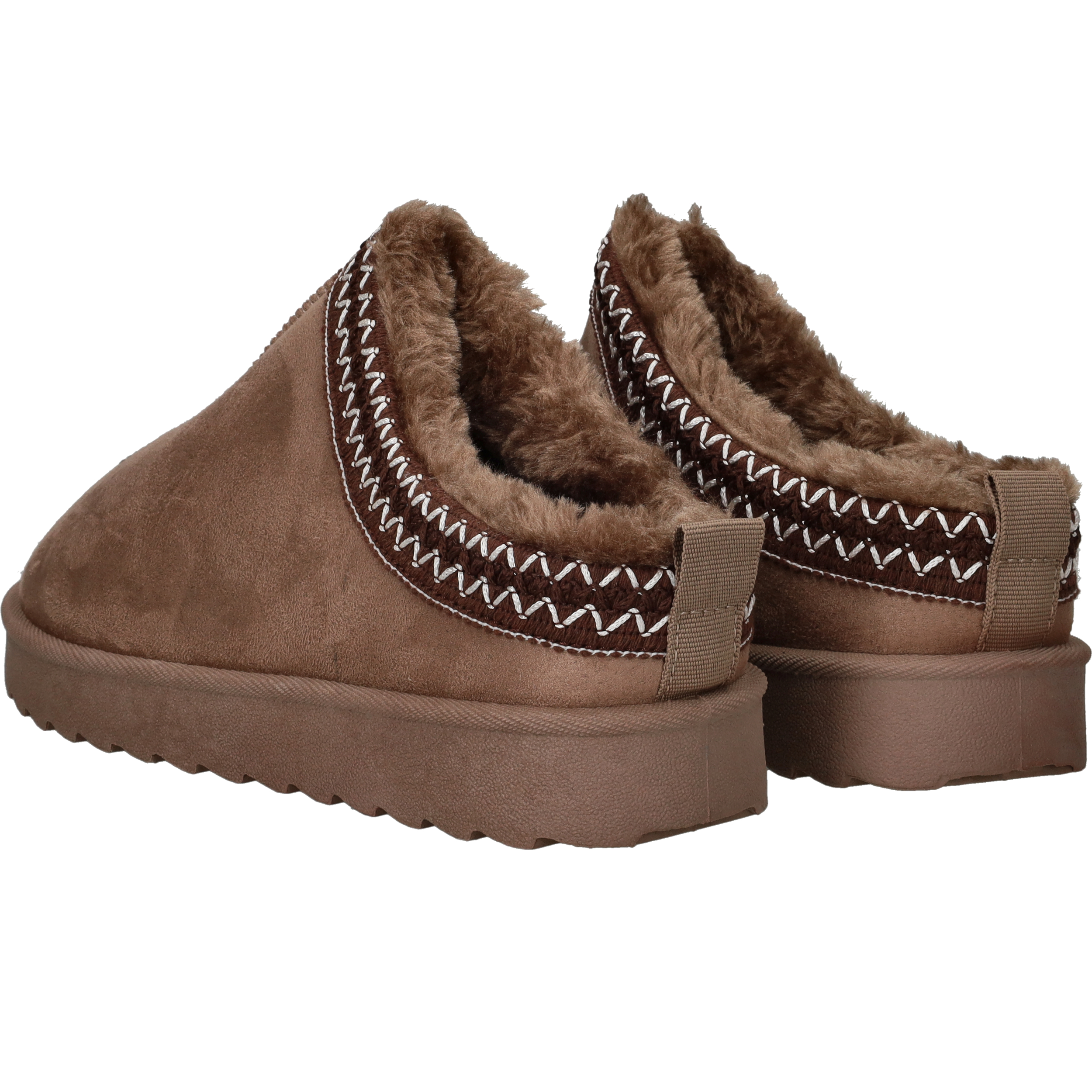 Belizia Pantoffels Dames Taupe, pantoffel voor dames – foto 3