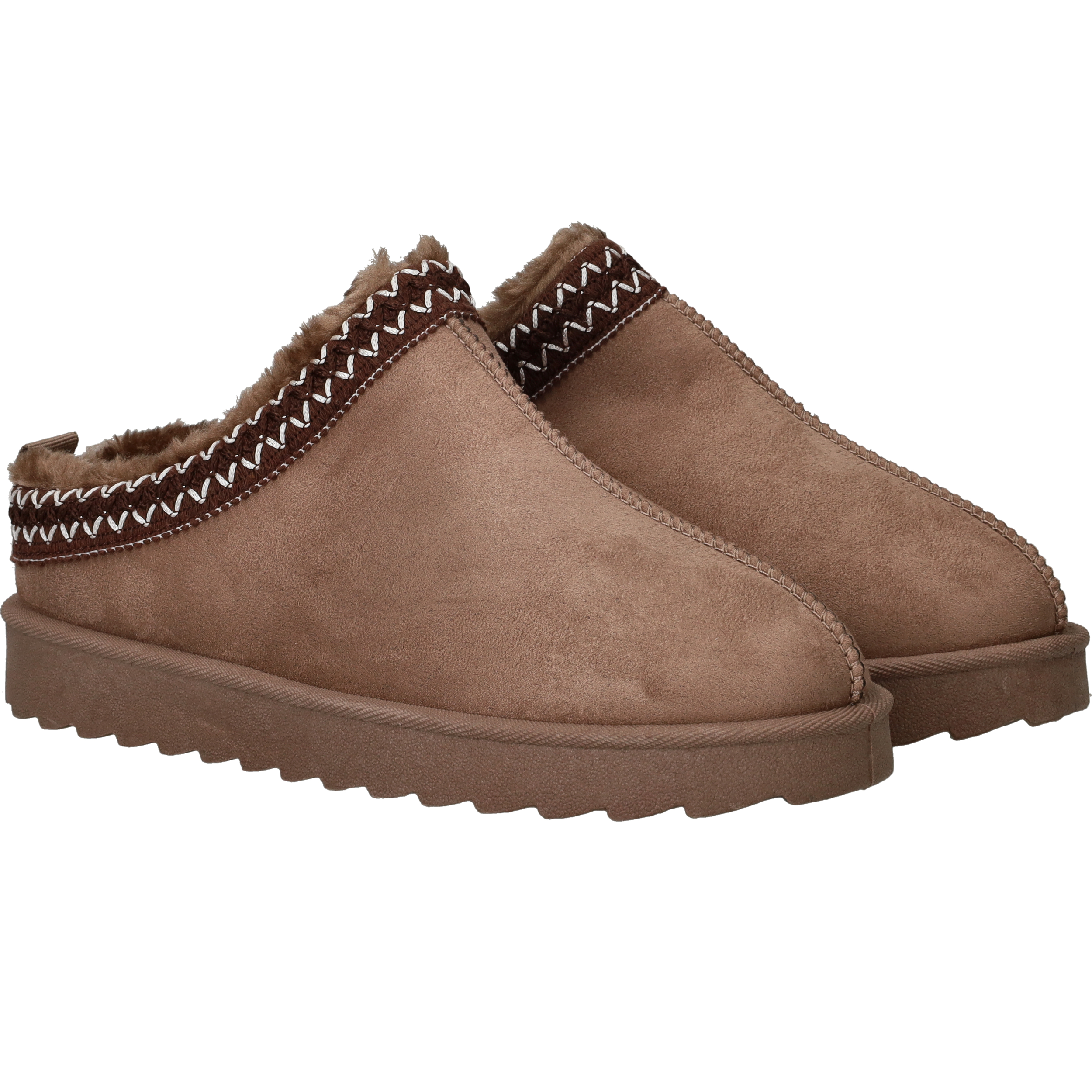 Belizia Pantoffels Dames Taupe, pantoffel voor dames – foto 2