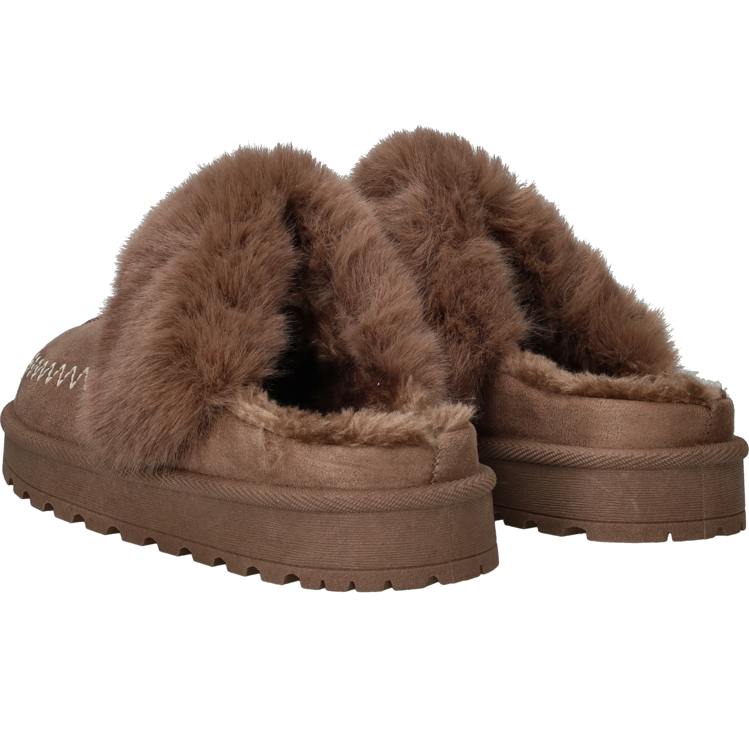 Belizia Pantoffels Dames Taupe, pantoffel voor dames – foto 7