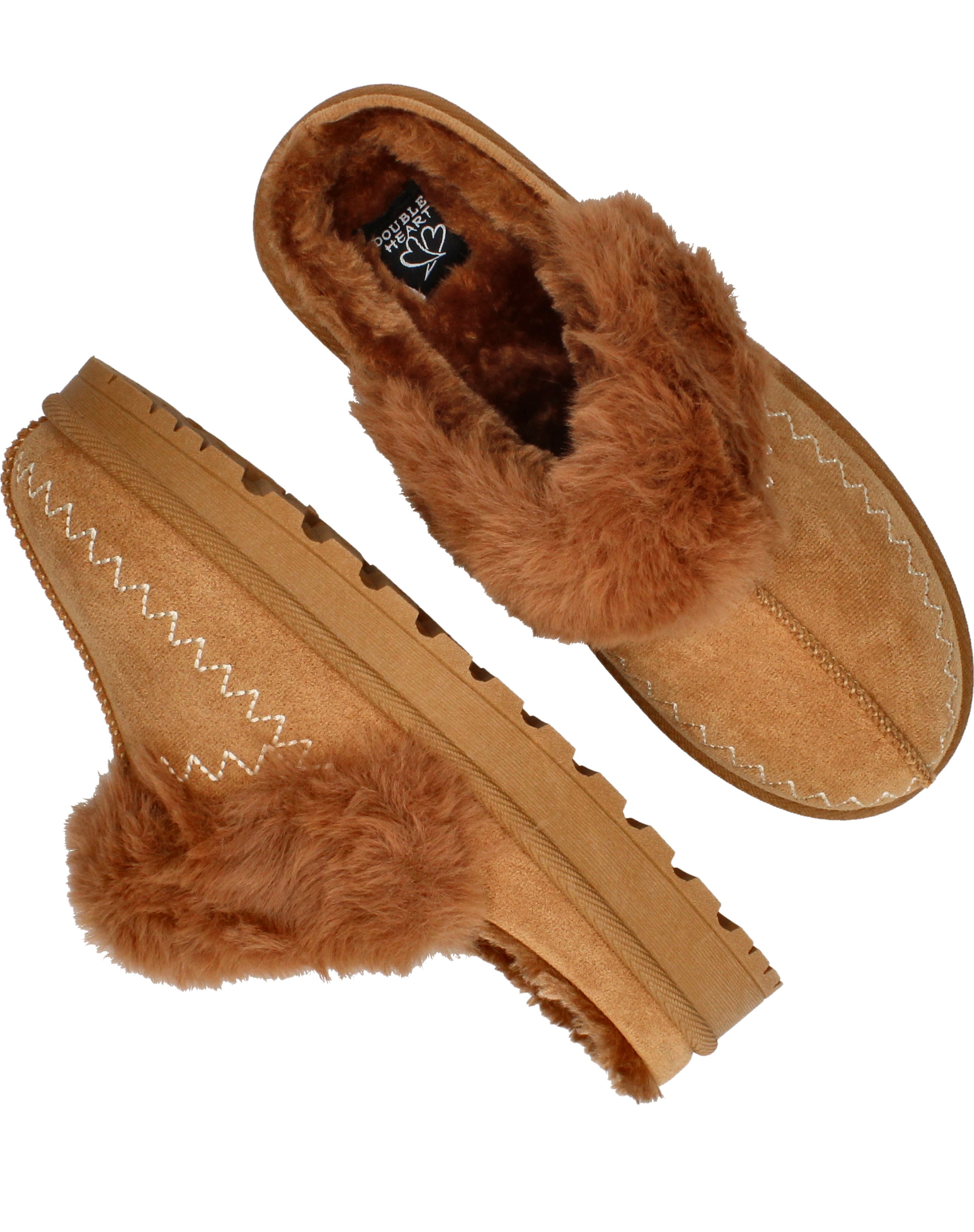 Belizia Pantoffels Dames Bruin, pantoffel voor dames – foto 4