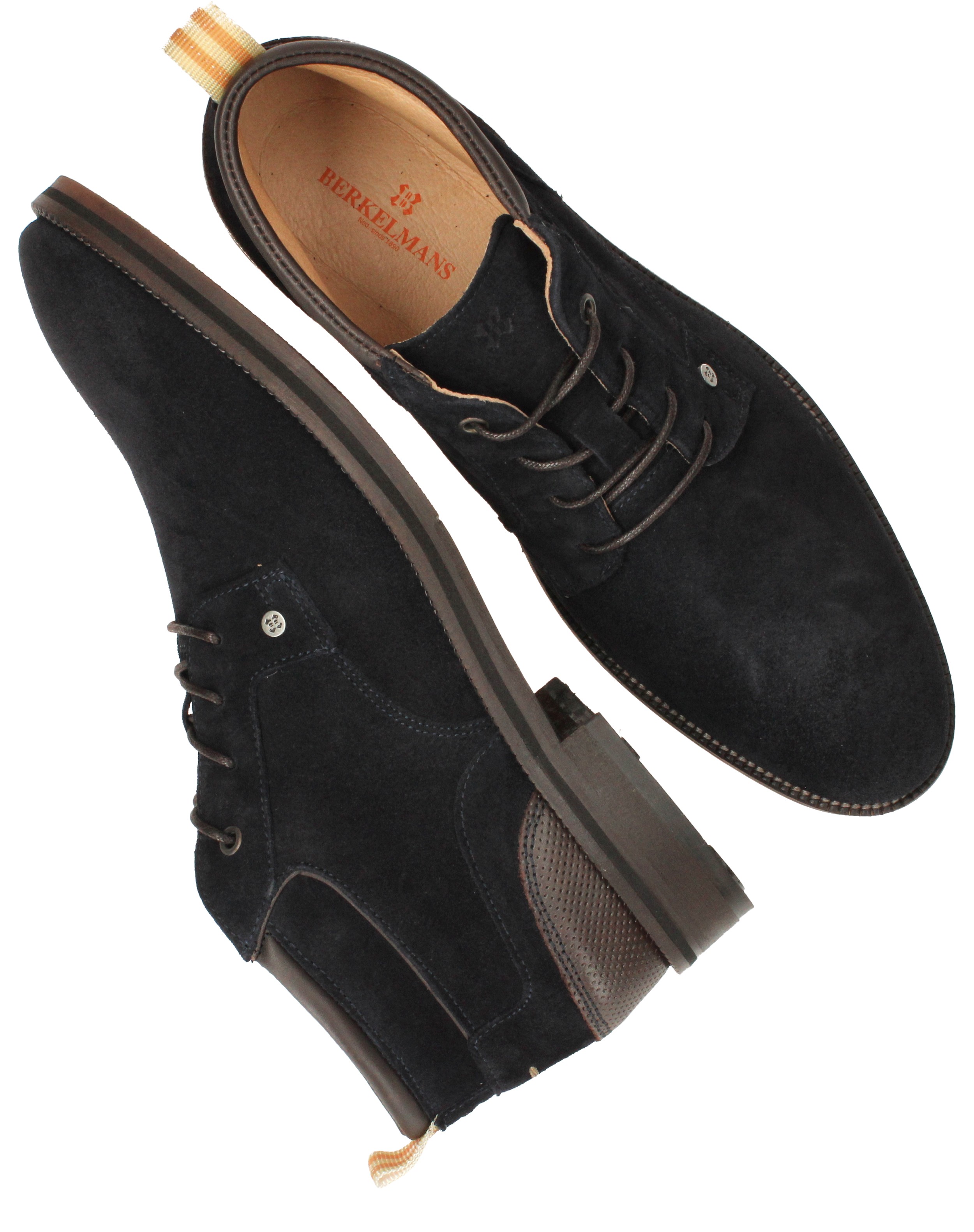 Berkelmans Silesia Veterschoenen Heren Blauw, veterschoen voor heren – foto 4