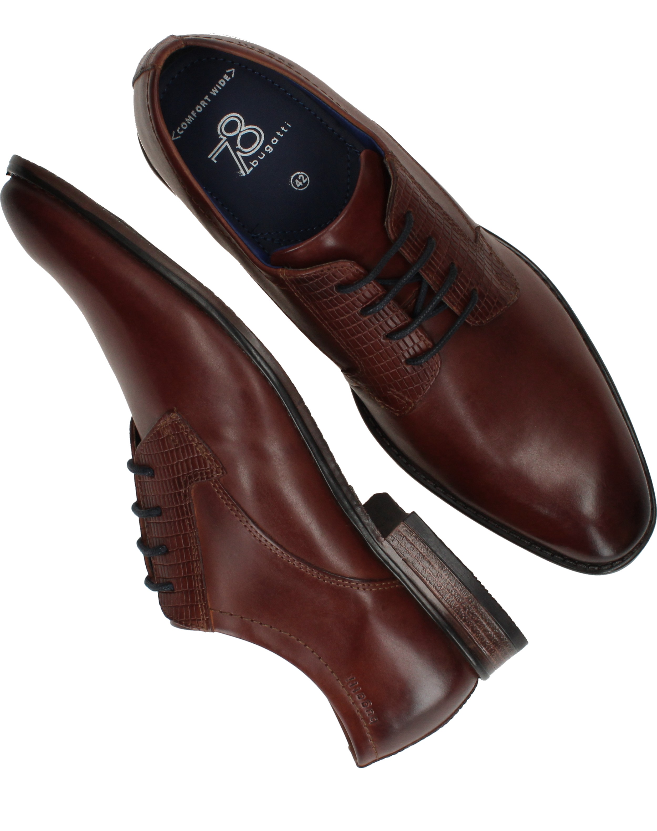 Bugatti Veterschoenen Heren Cognac, veterschoen voor heren – foto 8