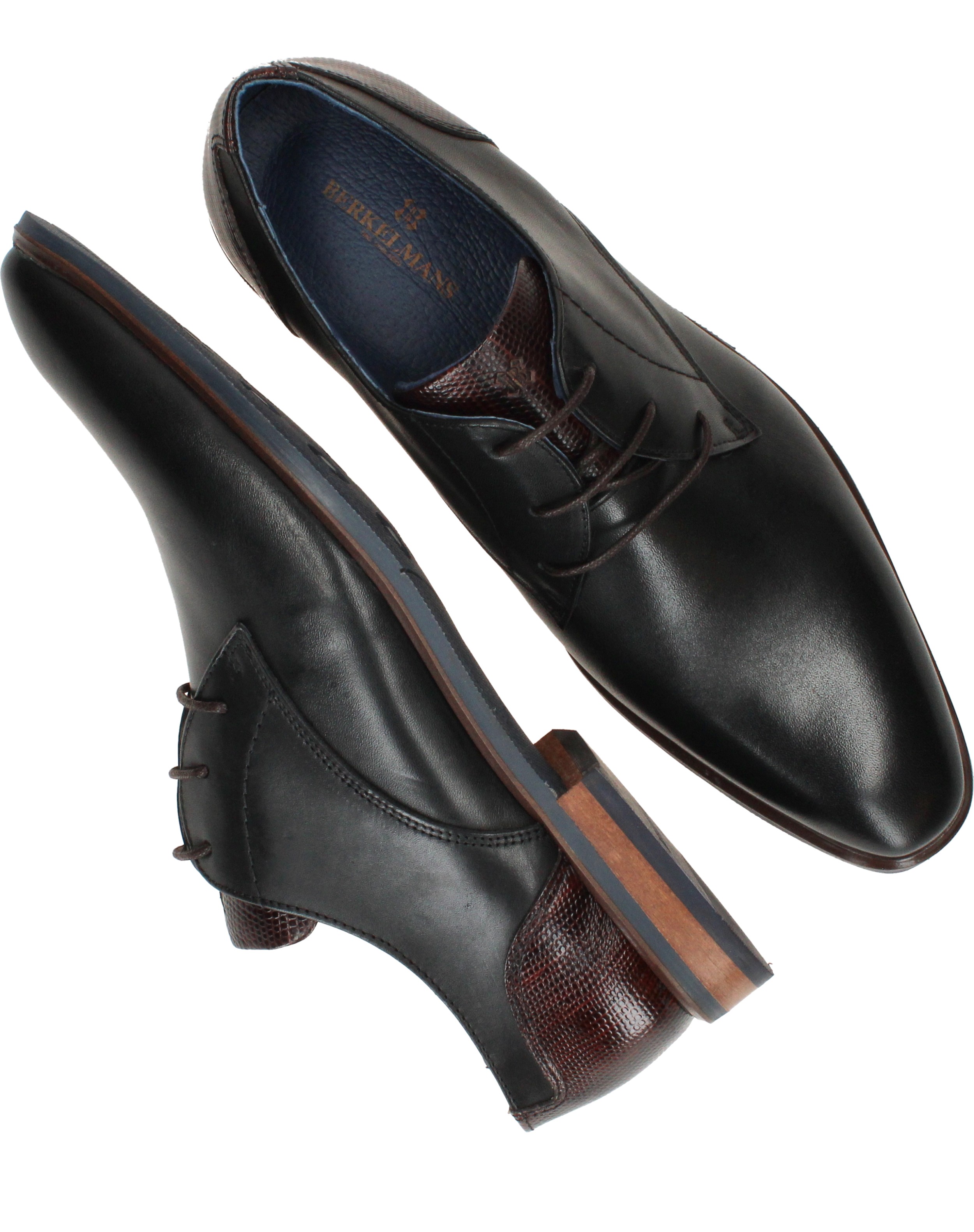 Berkelmans Arcos Veterschoenen Heren Zwart, veterschoen voor heren – foto 4