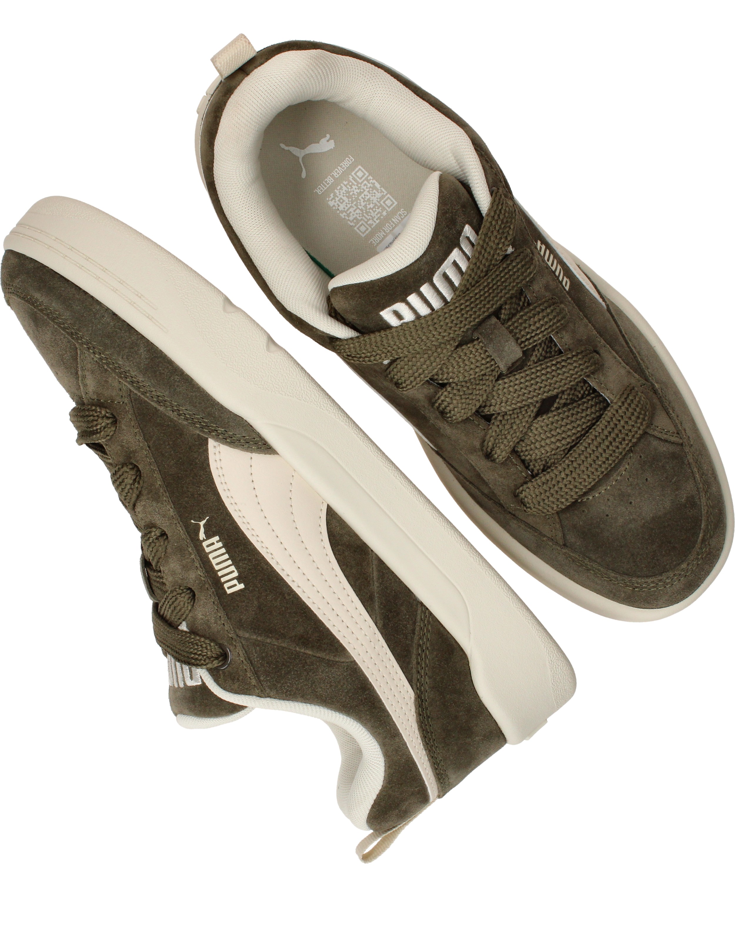 Puma Park Lifestyle Raw Sneakers Heren Groen, sneaker voor heren – foto 4